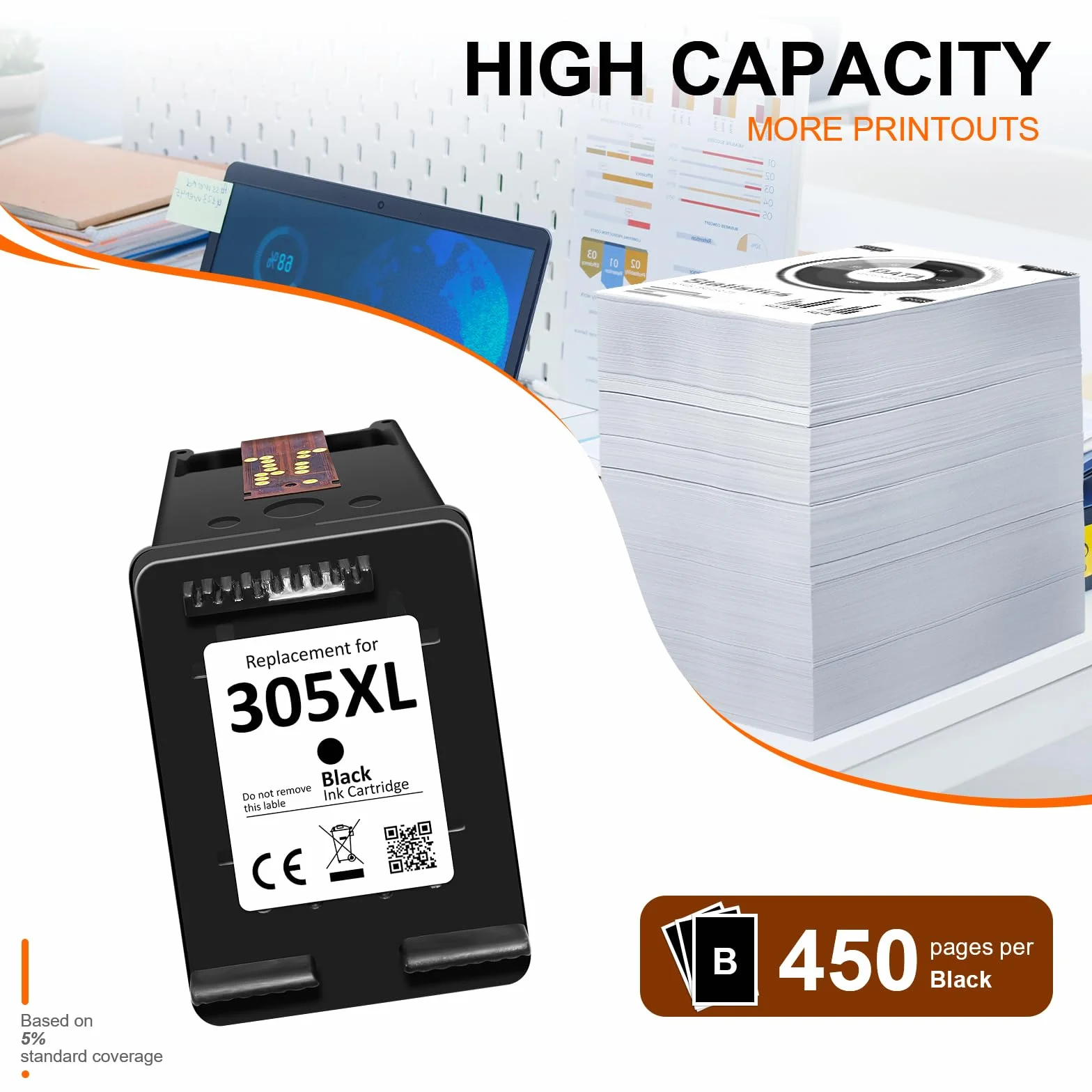 ZENOINK 305 XL czarny wkład atramentowy do HP DeskJet 2820e 2810e 2800e 4220e 4200 2710 2700 Envy 6000