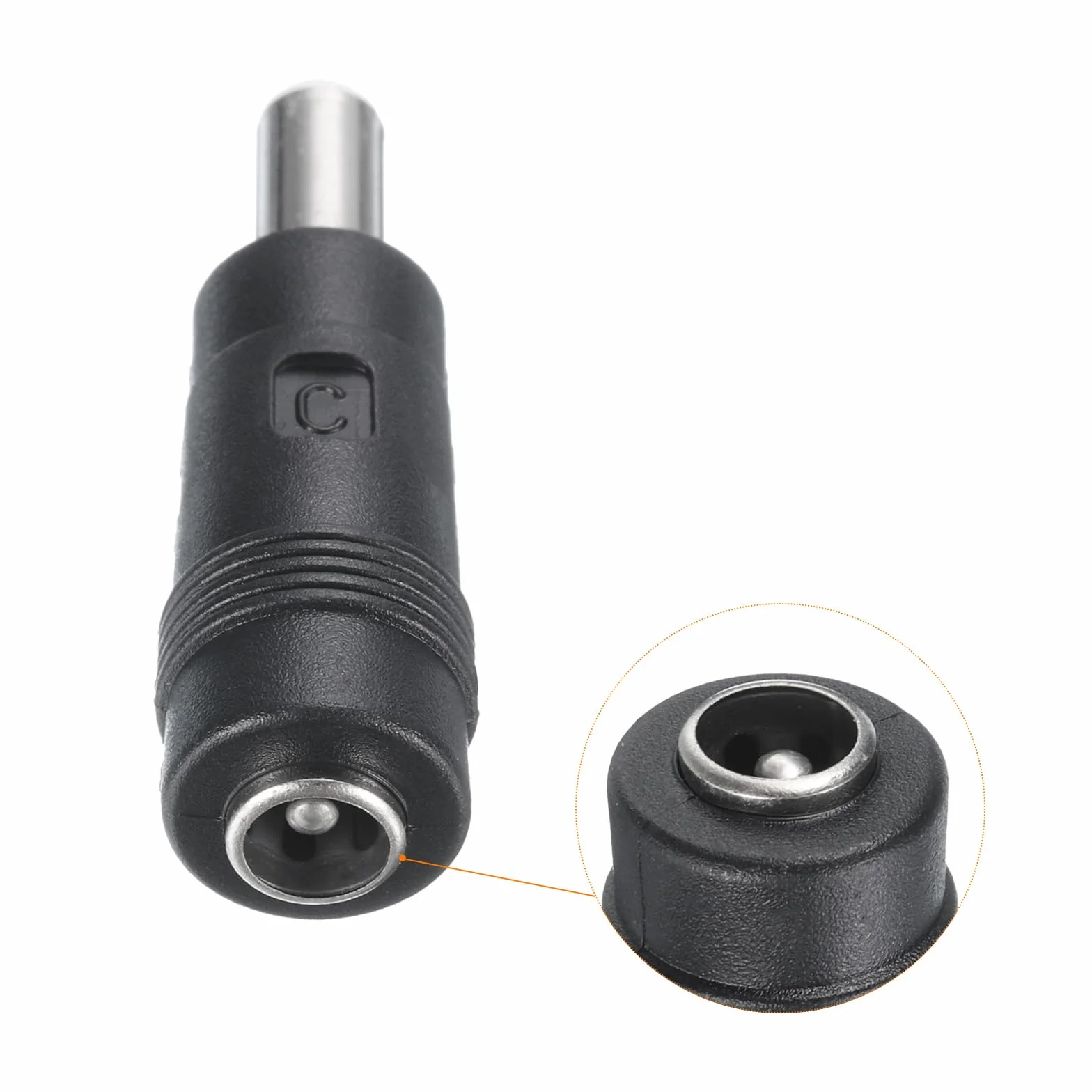 QUARKZMAN Adapter złącza zasilania DC 5,5 x 2,1 mm żeńskie gniazdo do wtyczki męskiej 5,5 x 2,5 mm uniwersalne złącze baryłkowe