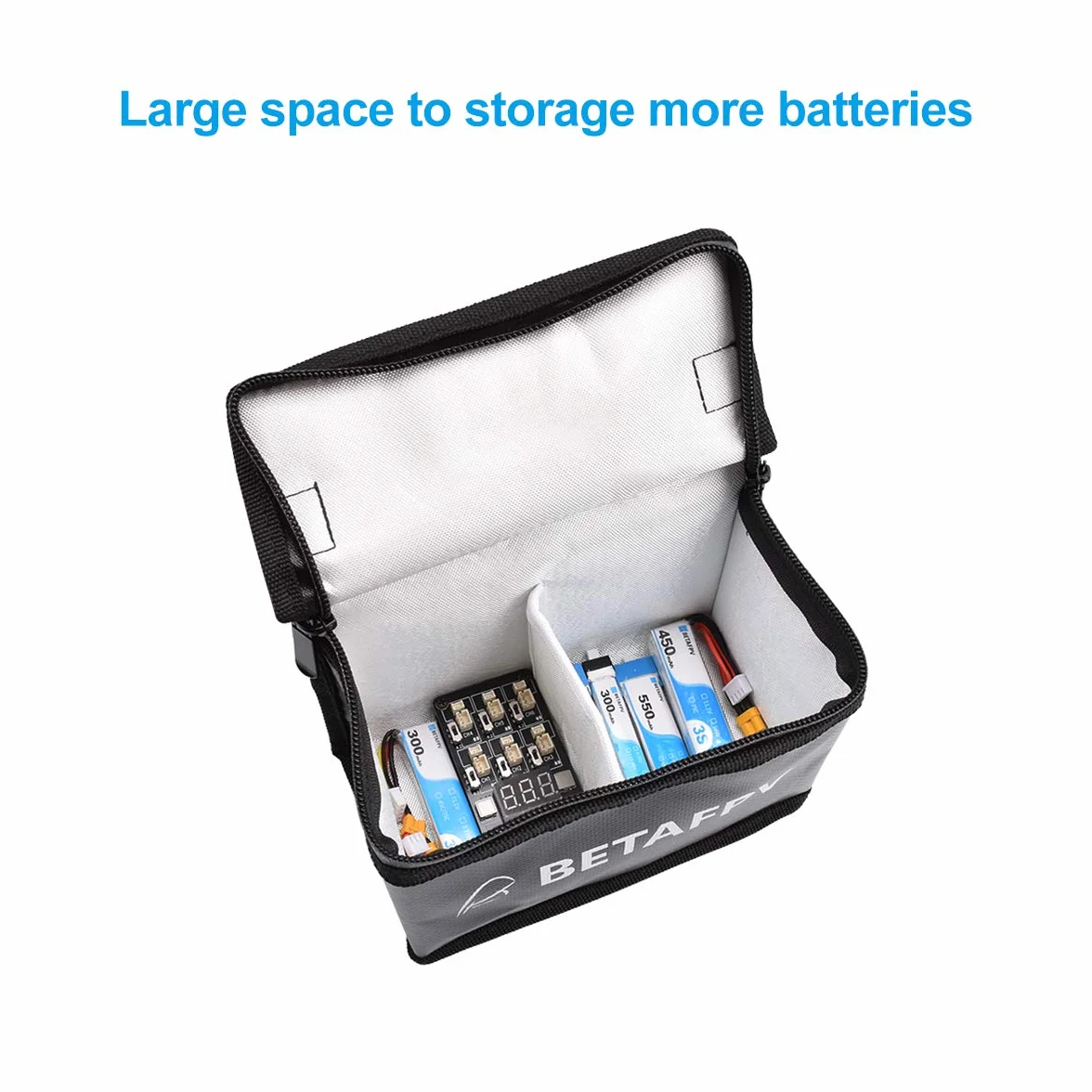 BETAFPV Fireproof Explosionproof Waterproof Lipo Battery Bag for FPV Whoop Battery Storage Charging
