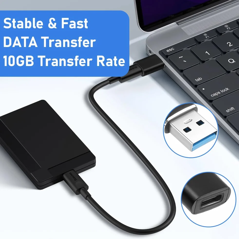 OFFCUP Adapter USB na USB C, konwerter kabla USB C żeński na USB A męski do Apple Watch, iPhone, Samsung Galaxy