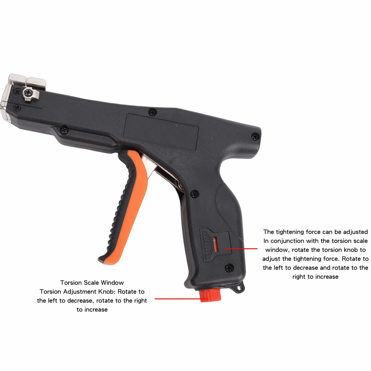 Fabater Pistolet do Opasek Kablowych, Pistolet do Opasek Zaciskowych, Narzędzie do Mocowania i Cięcia Kablowych, Specjalne do Ciętych Plastikowych Nylonowych