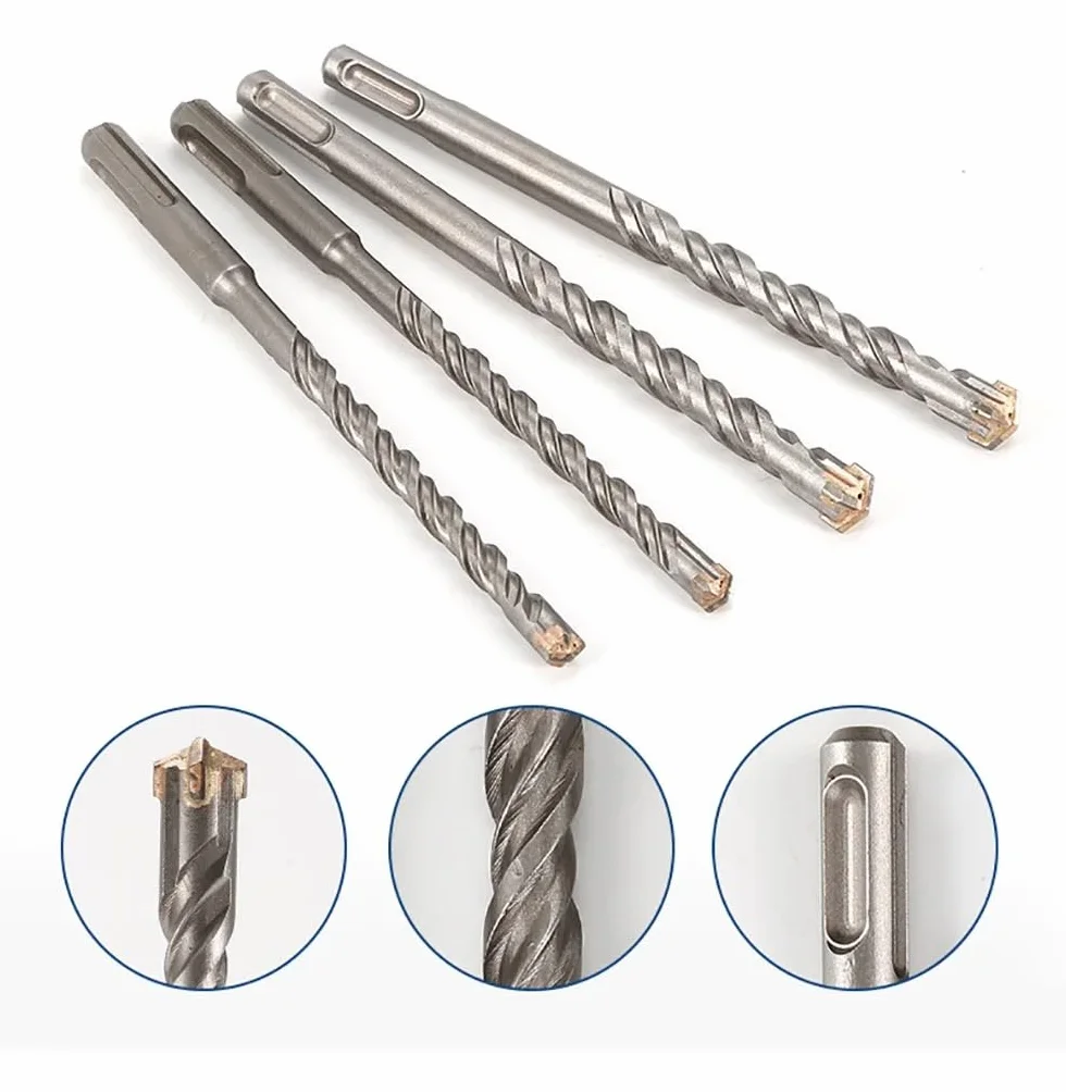 Zestaw wierteł SDS-Plus, Wiertło udarowo-obrotowe SDS Plus z węglika spiekanego 6-25 mm x 200 mm(25mm x 200mm)
