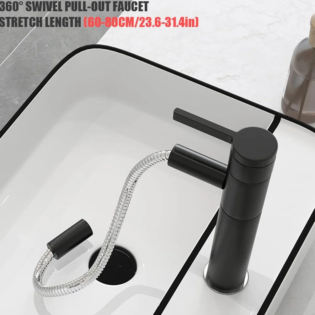 20" umywalka łazienkowa nad blatem, umywalka porcelanowa z czarną krawędzią, sztuka dekoracyjna, umywalka z kranem i odpływem pop-up
