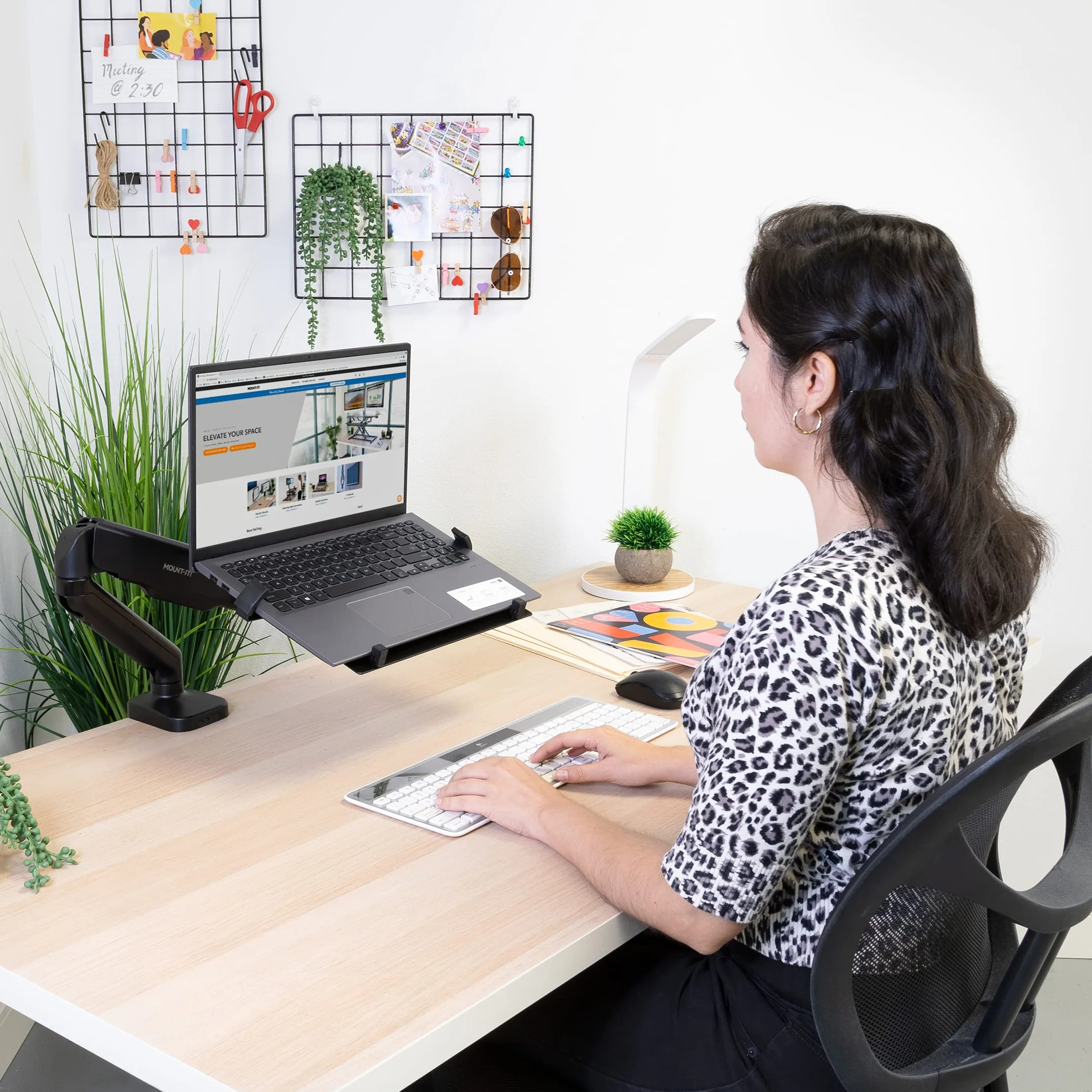 Attachment | Vented Notebook Tray | Laptop Tray Clamp for Monitor Stand 75mm & 100mm VESA