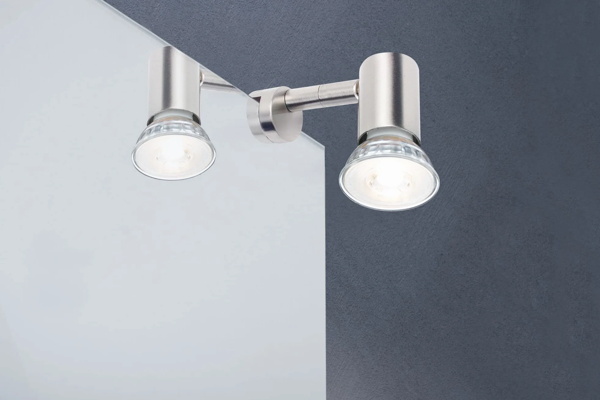Paulmann 99905 Galeria oprawa do lustra LED lampa do lustra Simplo lampa łazienkowa żelazo szczotkowane ośw. lustra w kompl. źródło światła 1x53W GU10