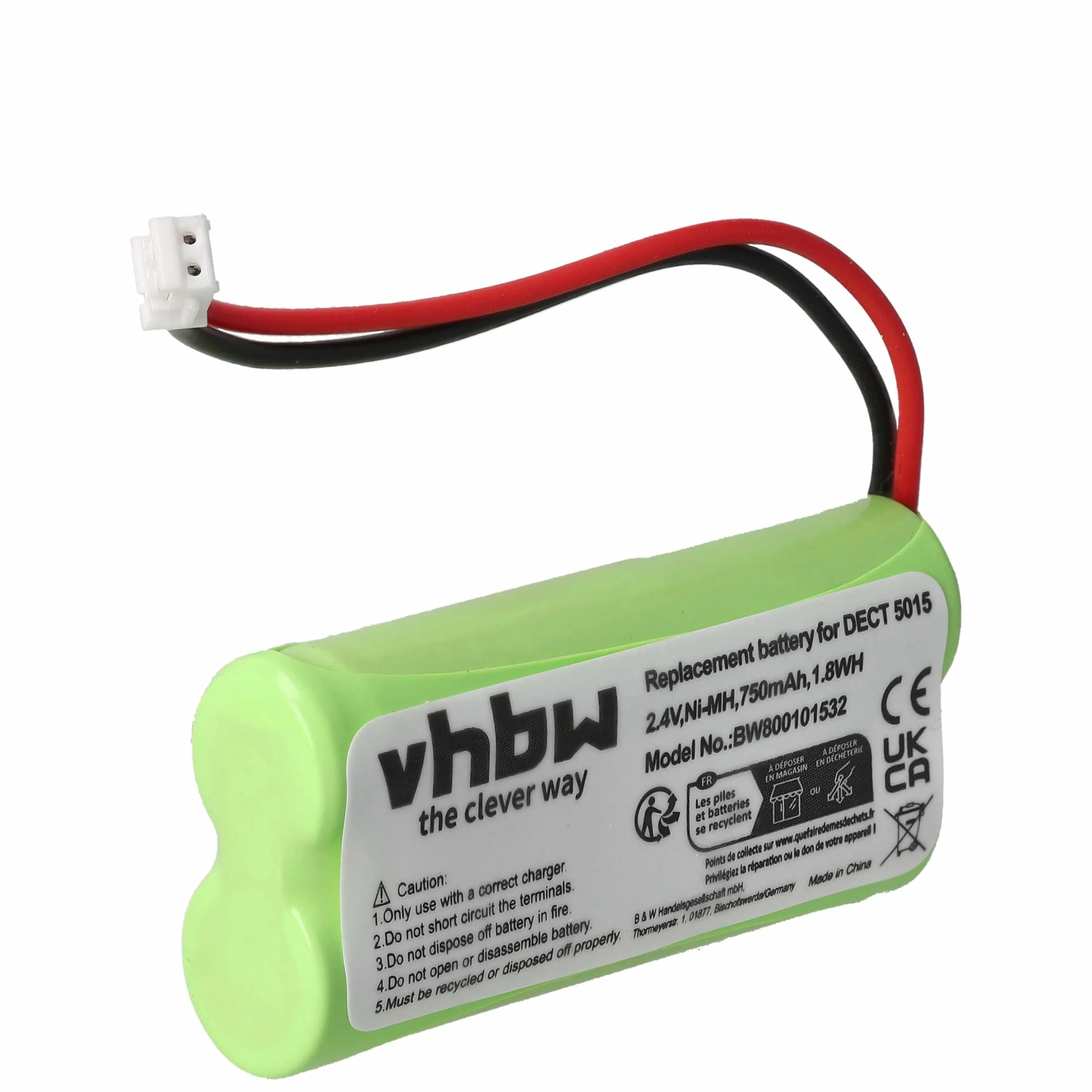Bateria NI-MH 750 mAh 2,4 V kompatybilna z AUDIOLINE DECT 5015