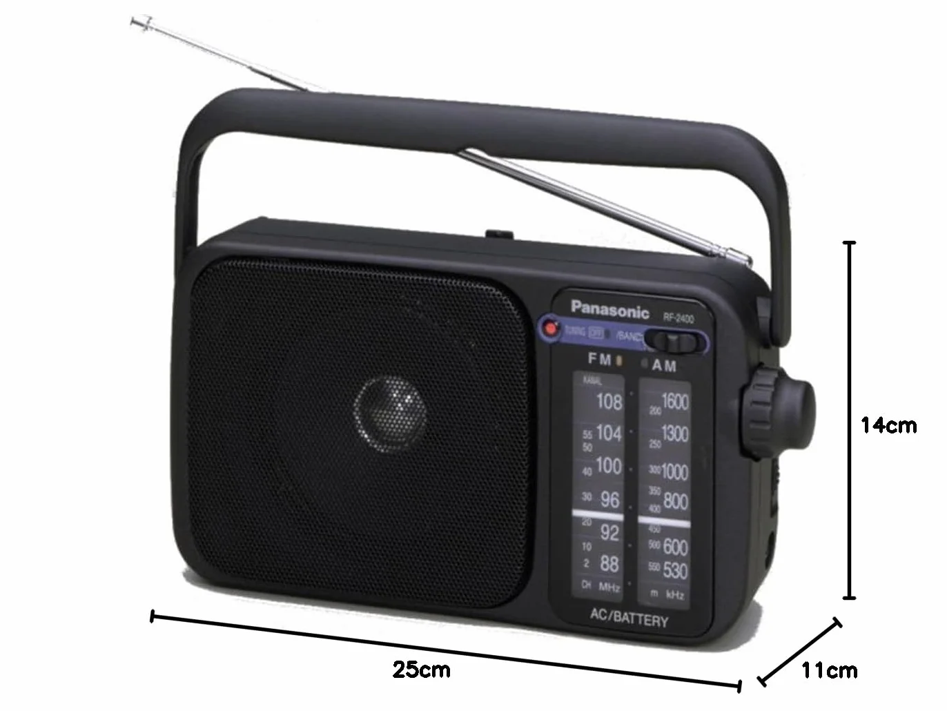 Panasonic RF-2400 przenośne radio FM/AM tuner cyfrowy czarne
