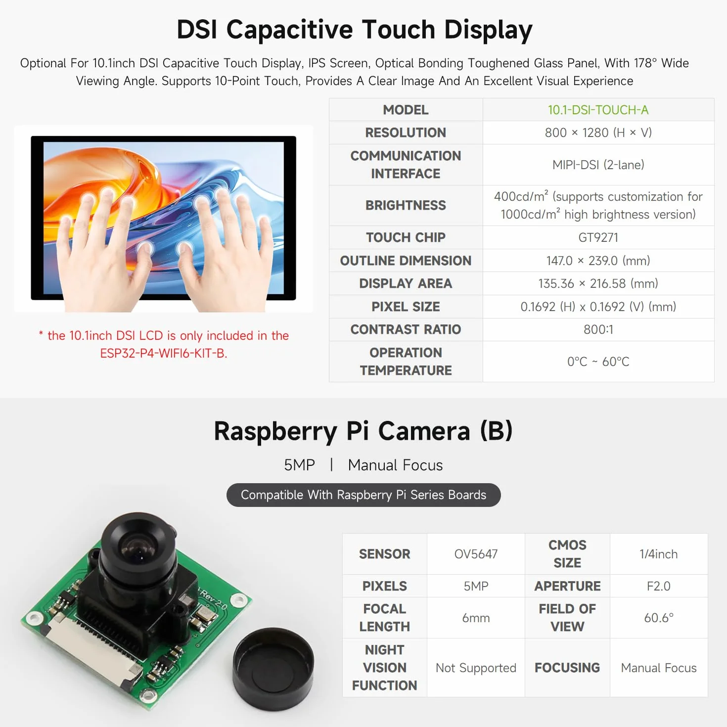 Waveshare ESP32-P4-WIFI6 Development Board, High-Performance ESP32-P4 ESP32-C6, Wi-Fi 6 BT 5 BLE