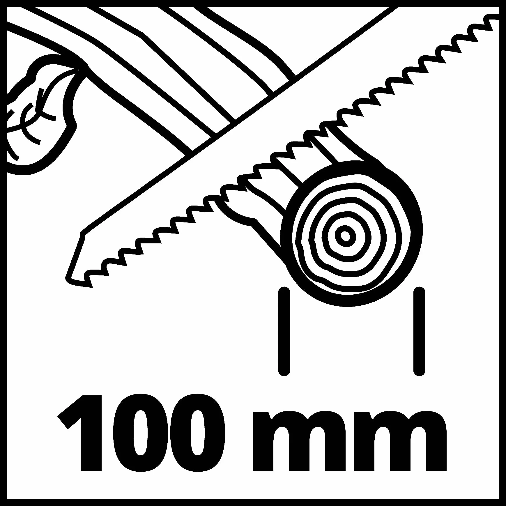 Einhell Akum. piła do gałęzi GE-GS 18/150 Li-Solo Power X-Change (18 V, gr. cięcia maks. 100 mm, wysokość podnoszenia 20 mm, zdejmowany uchwyt do gałęzi, w tym 2 x brzeszczot kwb, bez akumulatora)