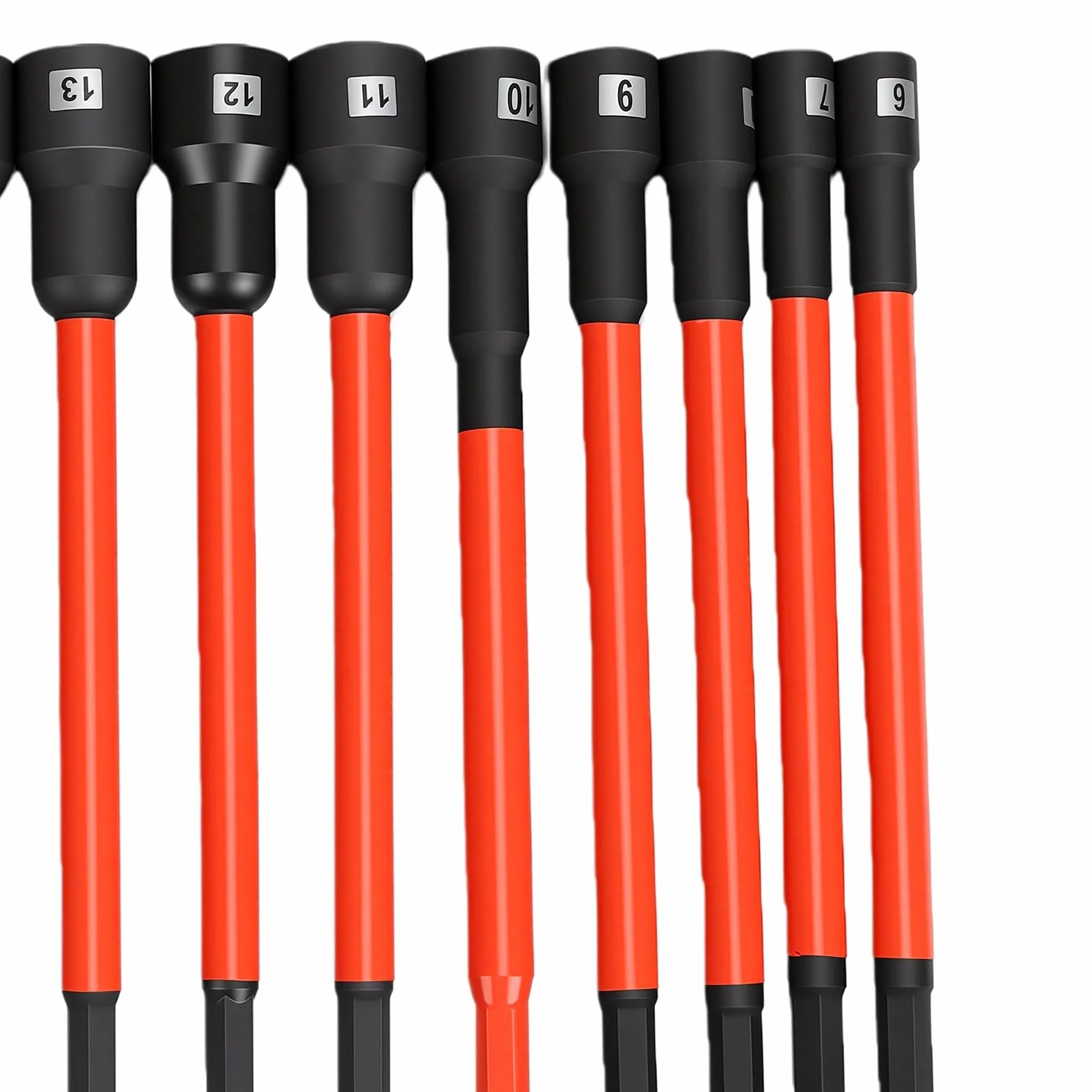 Fafeicy 19-częściowy futerał do Przechowywania Zestaw Magnetycznych Bitów do Kluczy Nasadowych S2 ze Stali Stopowej | Uchwyt magnetyczny z bardzo długimi wałami Chwyt sześciokątny 1/4 cala do napraw samochodowych z głębokimi śrubami