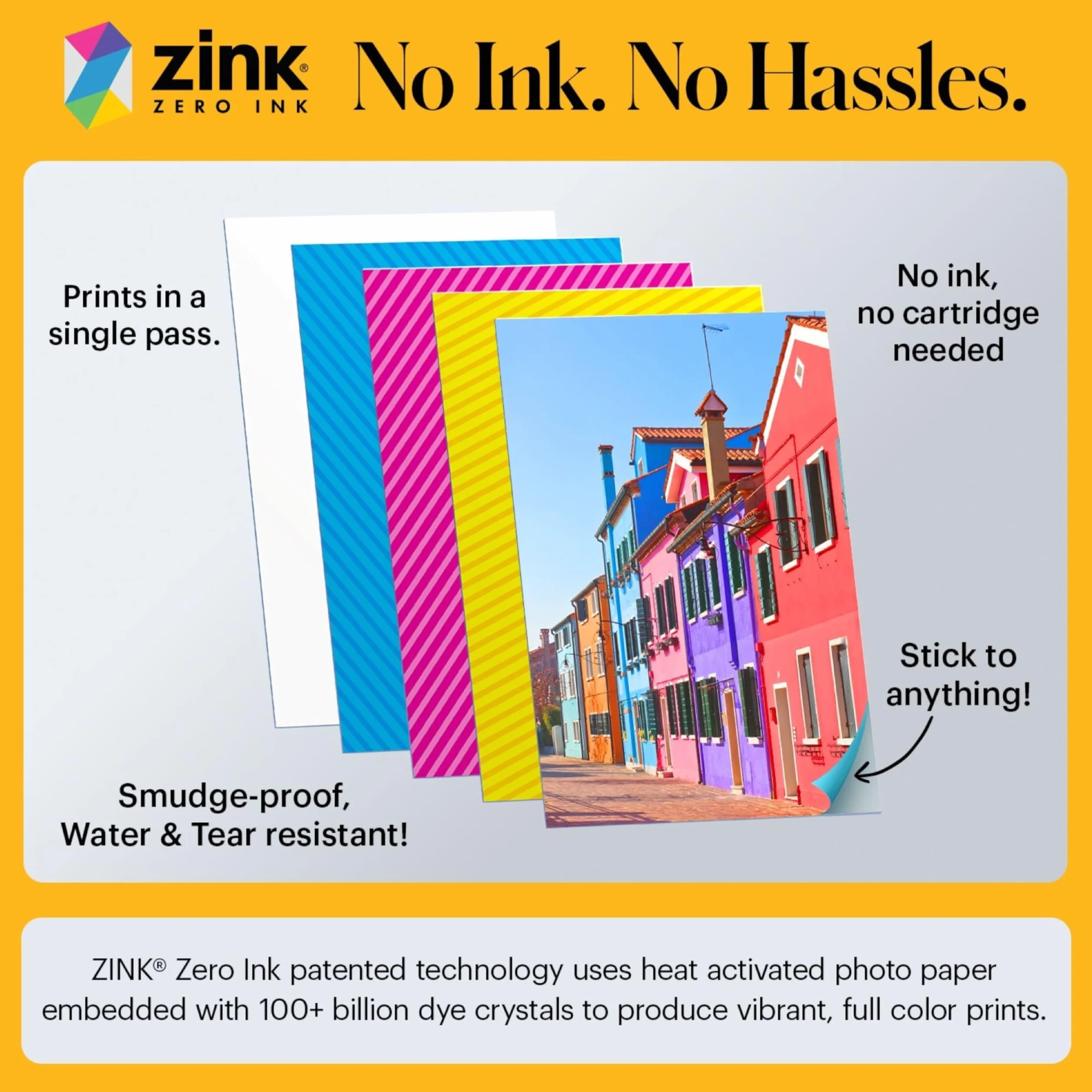 KODAK Printomatic zestaw aparatu błyskawicznego żółty papier cynkowy 20 arkuszy etui Deluxe