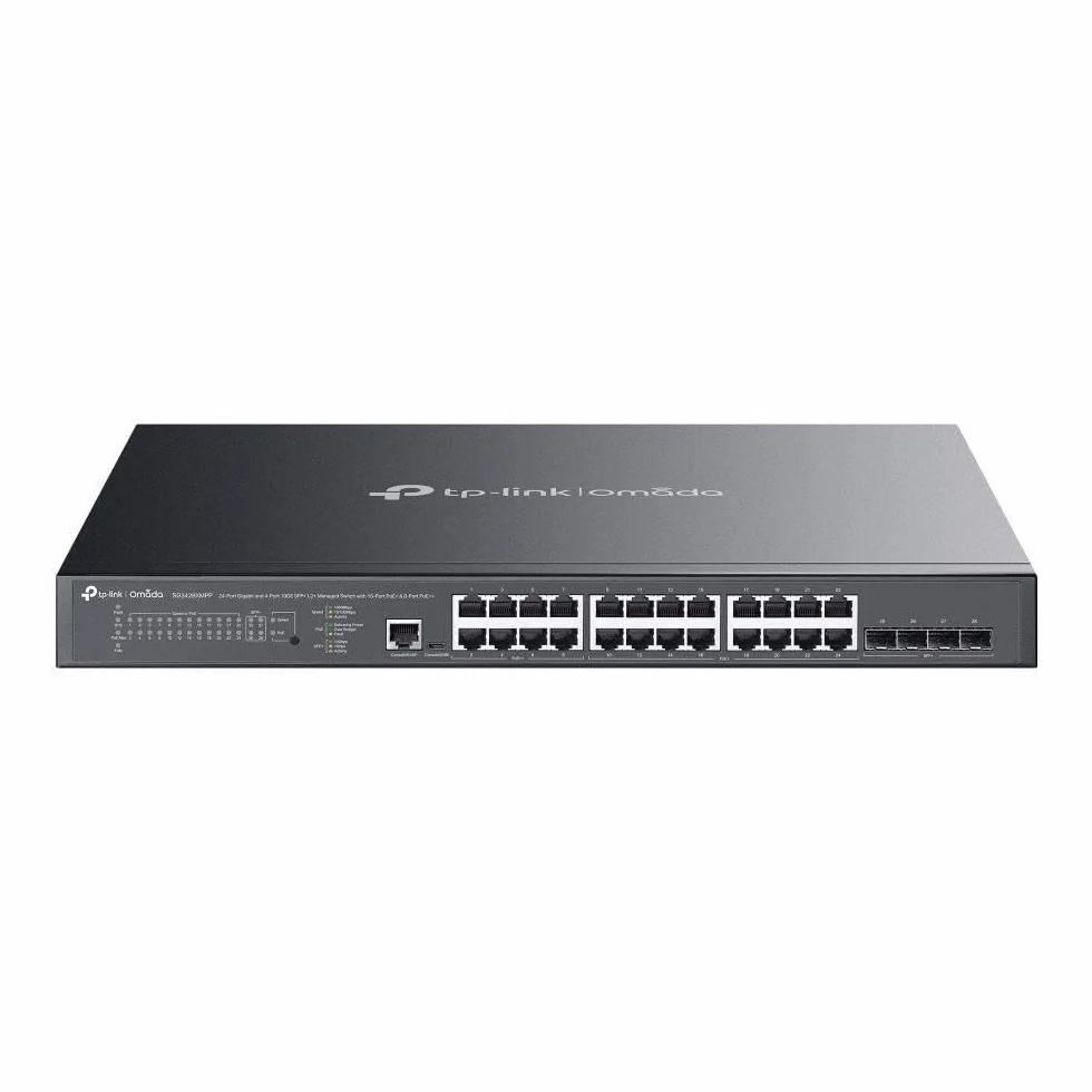 TP-Link Omada 24-portowy Gigabit / 4-portowy 10GE SFP+ L2+ MGD Switch PoE+