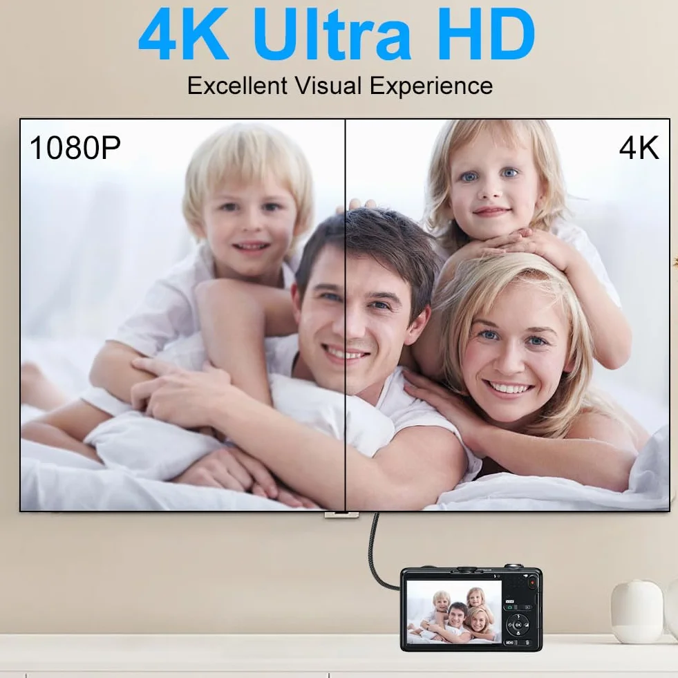 AXFEE Adapter Micro HDMI na HDMI 4K 60 Hz obsługuje Ethernet Raspberry Pi 5/4 20 cm