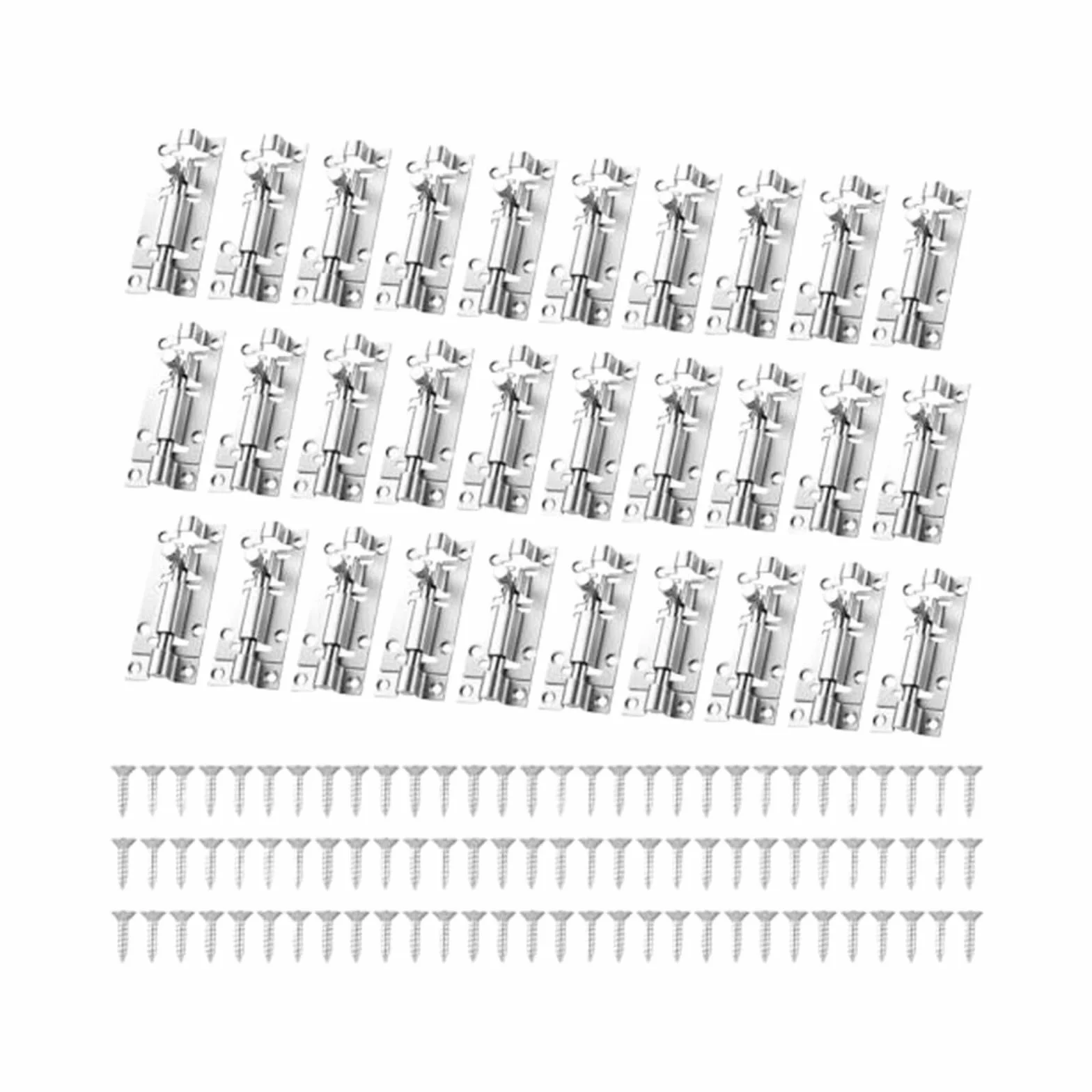 Zatrzask suwakowy ze stali nierdzewnej | Zatrzask przesuwny w wielu rozmiarach: do szafki, drzwi, okna, garażu, płotu(1.2 inches*30)