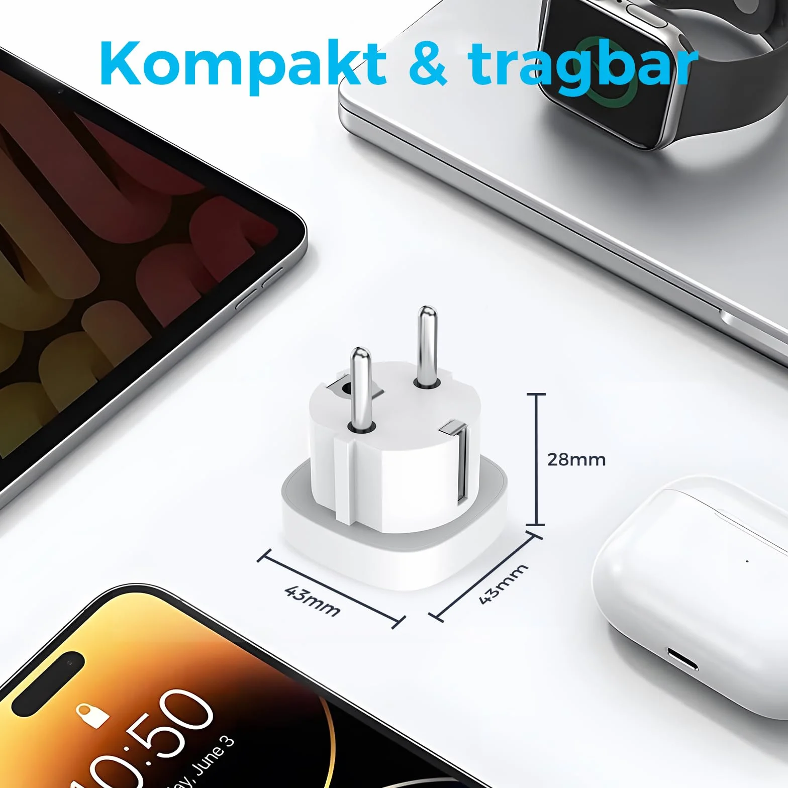 Adapter US do UE Oliveria 2 sztuki podróżny wtyczka sieciowy