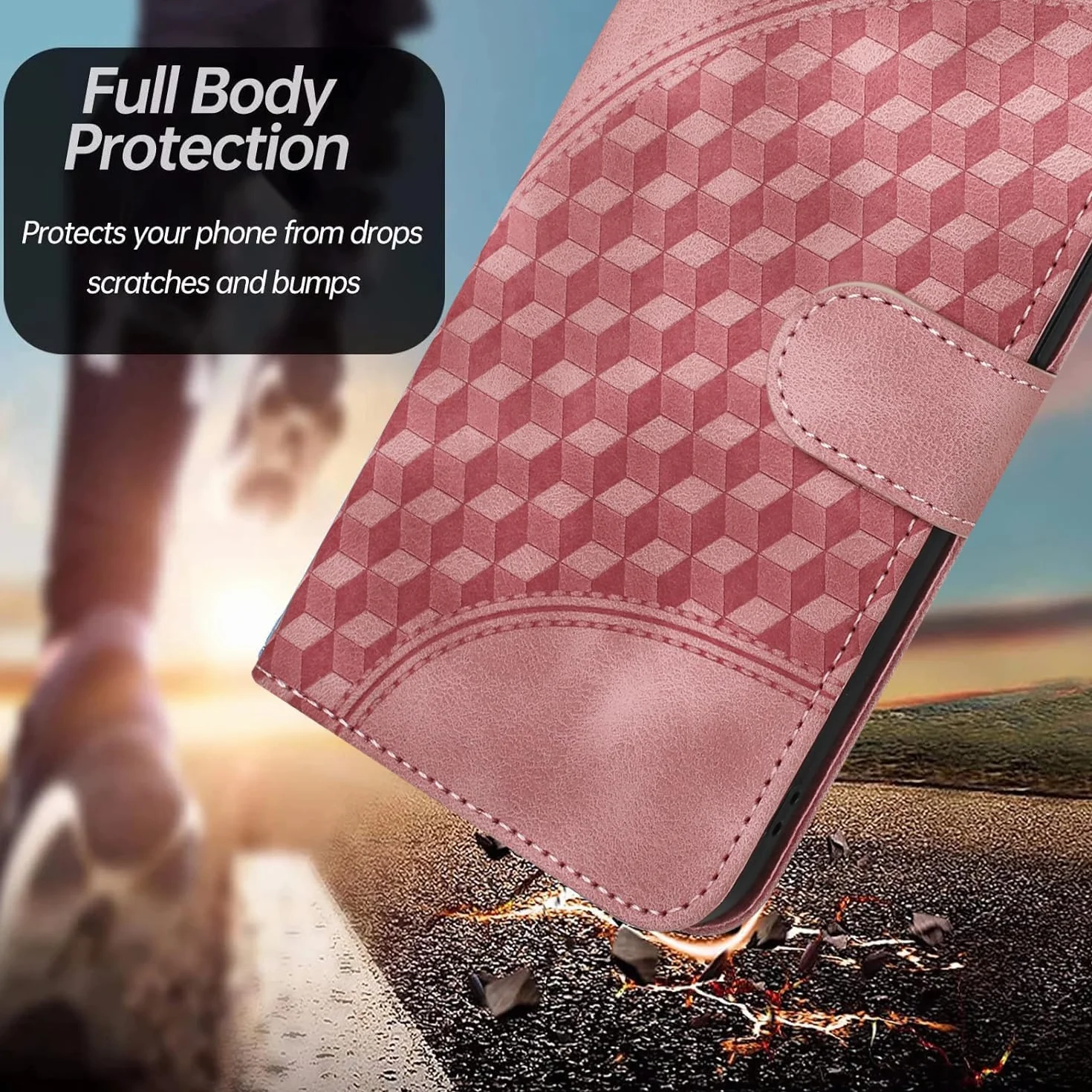 Etui na telefon komórkowy Samsung Galaxy A53 5G, z przegródką na karty, funkcja stojaka, magnetyczne, etui ze skóry poliuretanowej (PU), etui z klapką, kompatybilne z Galaxy A53 5G, różowe