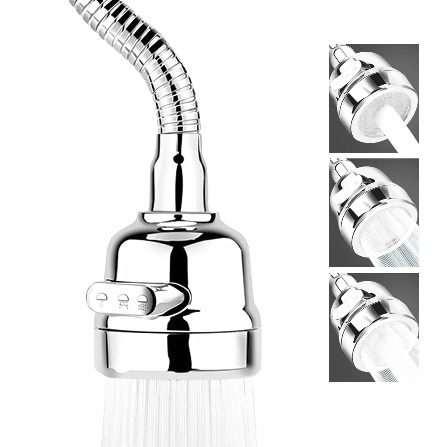 Aerator Bateria Kuchenna Uniwersalny 3 Rodzaje Wyloty Wody Z Wąż Ze Stali Nierdzewnej Elastyczny Aerator Do Kranu Dyfuzor Kran Kuchenny Aerator Kran