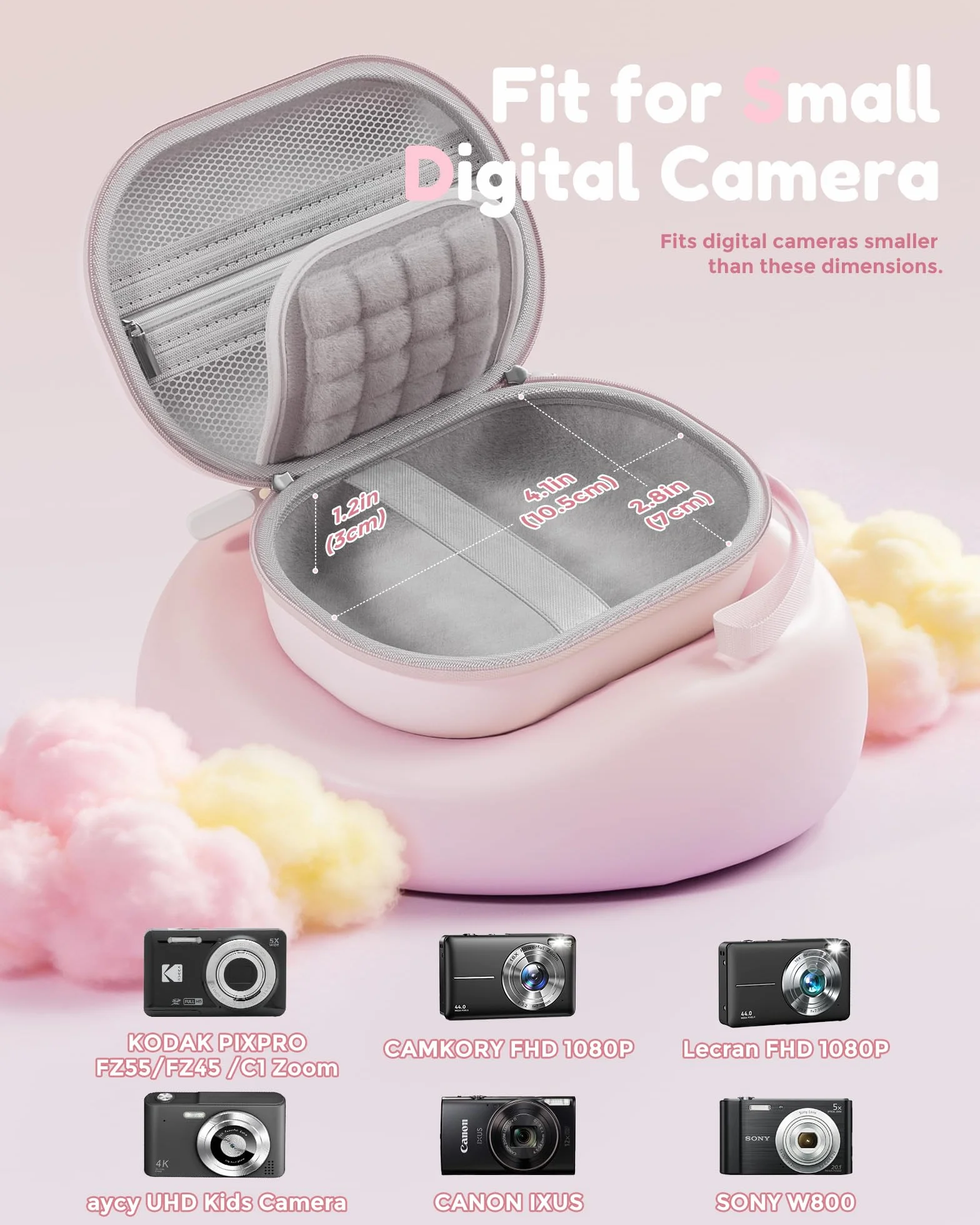 ProCase Futerał do przenoszenia Kodak PIXPRO FZ55 FZ45, twarda obudowa z kieszenią siatkową