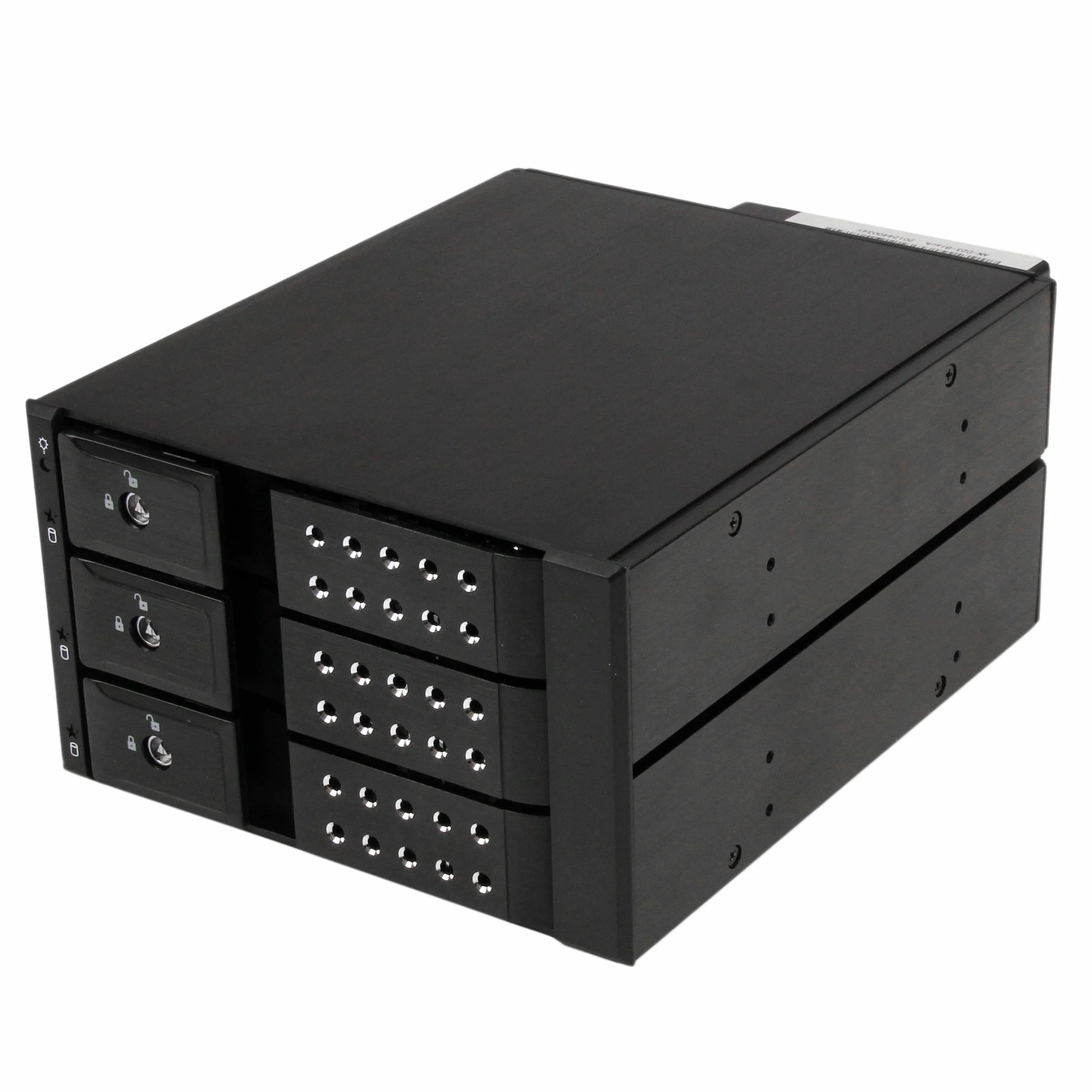 Aluminiowy tylny panel z gorącą wymianą 3,5 cala SAS II/SATA III 6 Gb/s HDD 3-kieszeniowy