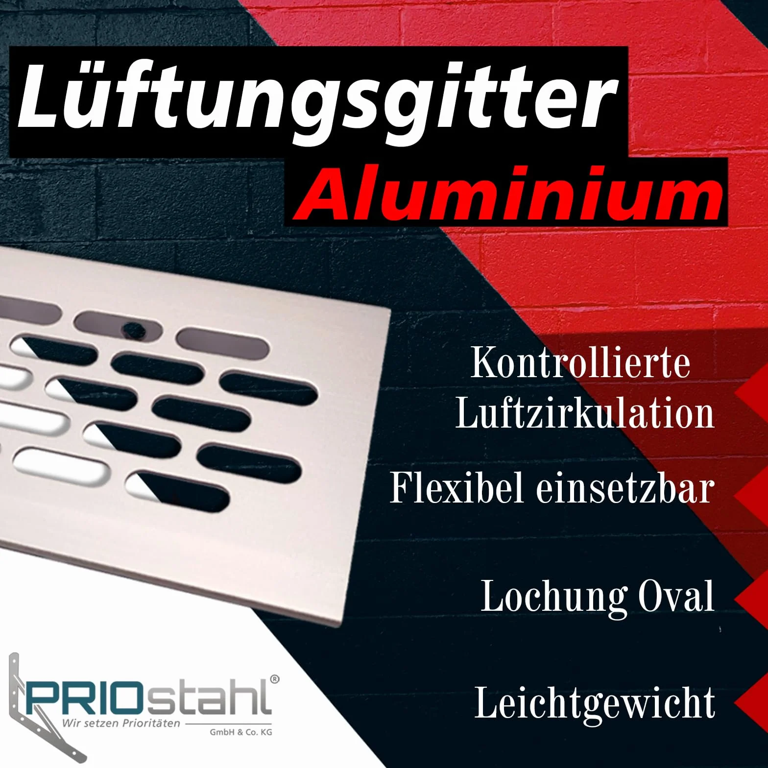 Kratka wentylacyjna aluminiowa | 80 mm x 600 mm | Kolor: stal nierdzewna - szczotkowana | Kratka wentylacyjna Alu | Środnik | Kratka wentylacyjna | Kratka grzejnicza | Kratka wentylacyjna/wentylacja