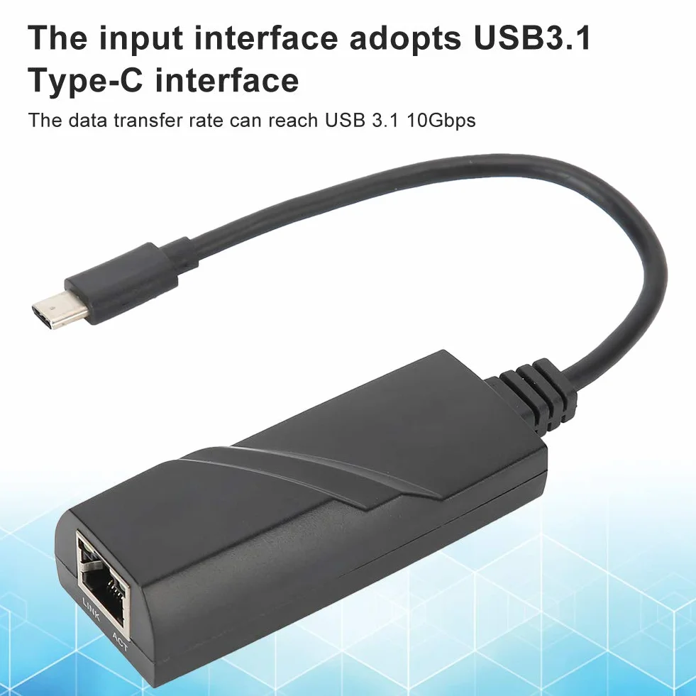 Gigabit Ethernet adapter USB 3.0 na RJ45 typ C ultracienki do laptopów tabletów komputerów