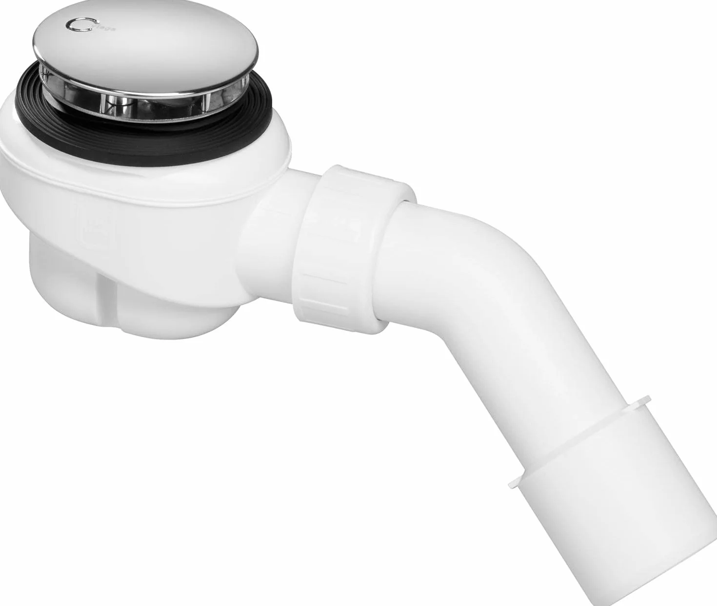 Sellon24® Akrylowy brodzik prysznicowy bez fartucha, kwadratowy, prostokątny, z uchwytem EPS + syfon, biały, stabilny wspornik styropianowy, możliwość kafelkowania, wysokość konstrukcyjna 26 cm (80 x