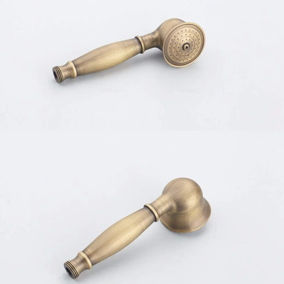 Zestaw prysznicowy Vintage Luxury Bathroom z baterią natryskową montowaną na ścianie. System prysznicowy zawiera deszczownicę, słuchawkę prysznicową i baterię wannową. (A)