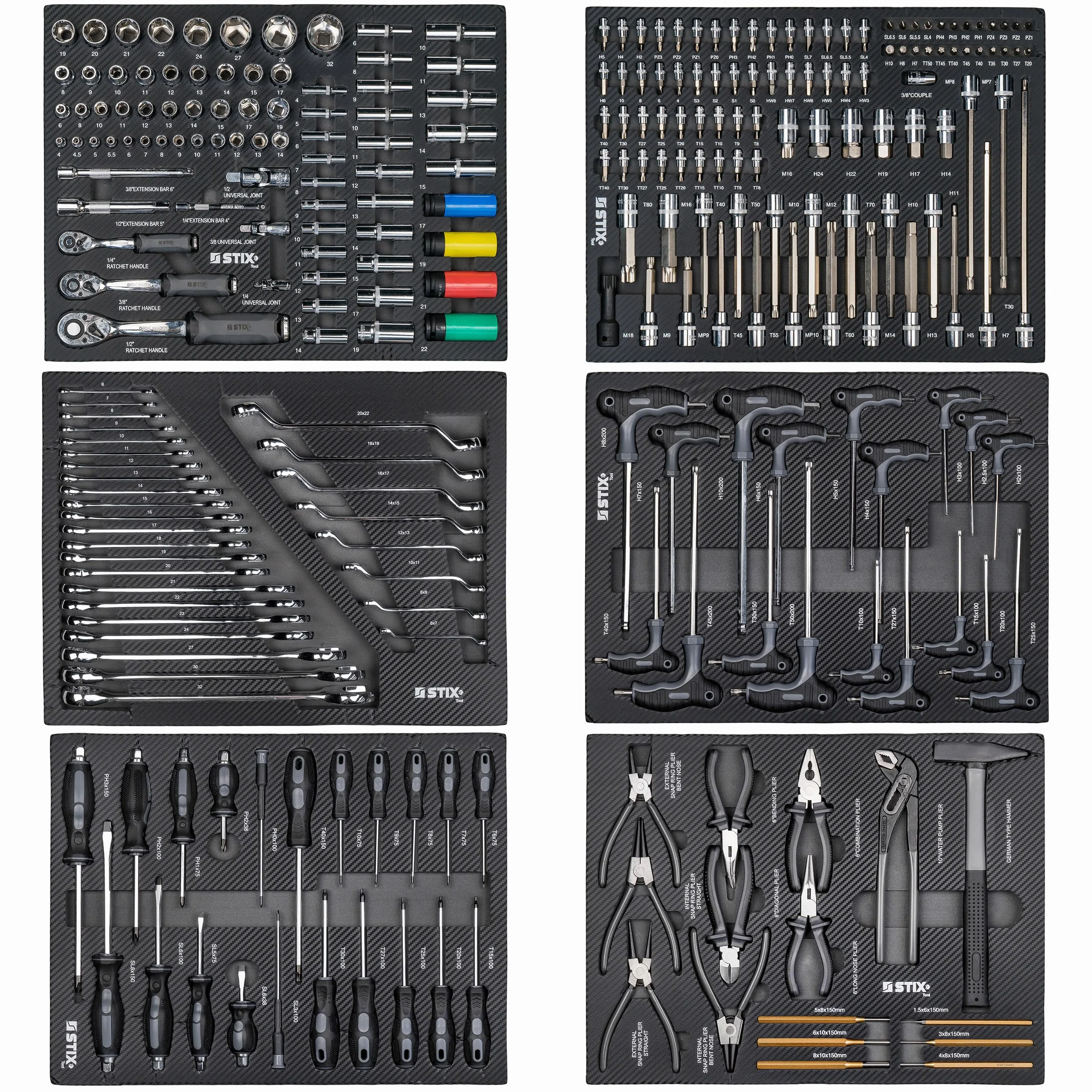 Stix UltimatePro B7/TS1 wózek warsztatowy z 267 narzędziami Cr-V, 7 szufladami, zamykany