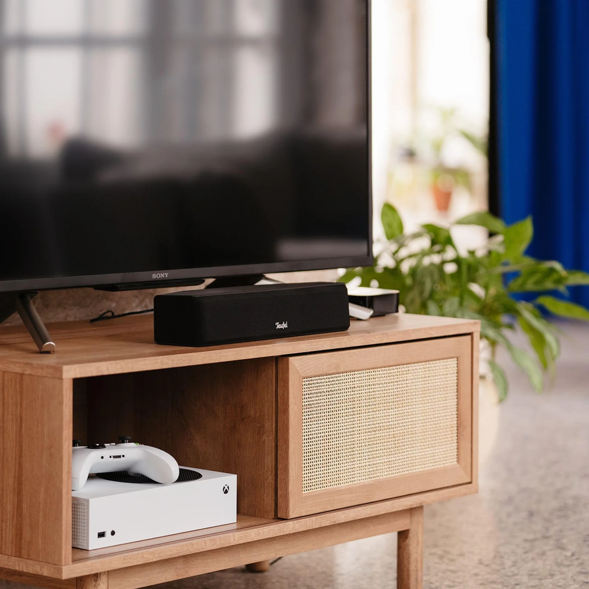 Soundbar Teufel CINEBAR ONE, Bluetooth, kino domowe, 2.0, HDMI, AUX, Optical IN, Bluetooth apt-X, 4 przetworniki High Performance, czarny
