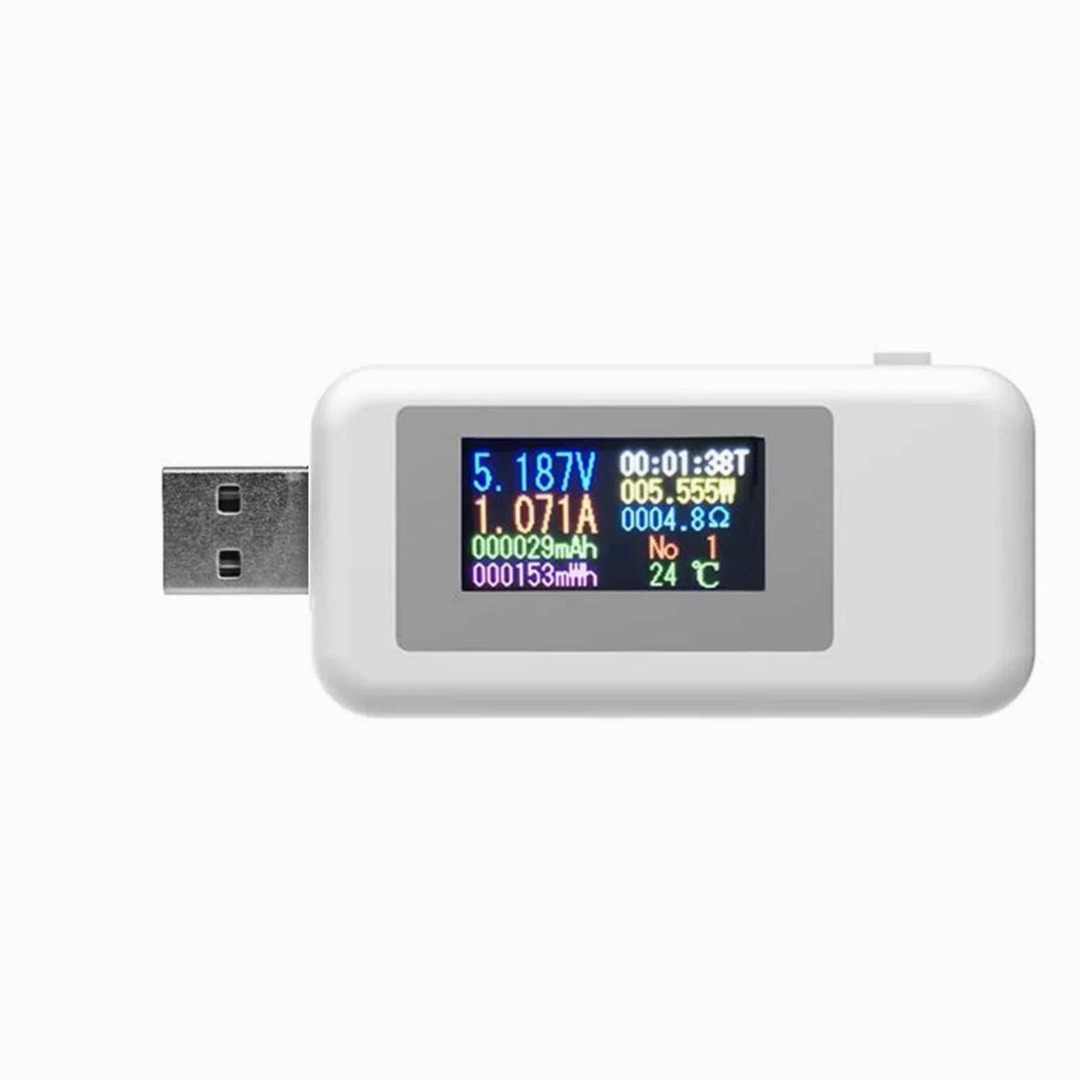 Tester USB 10 W 1 Wielofunkcyjny Tester Gniazda USB Złącze Napięcia Prądu Ładowania Akumulatora Power Bank 10 Sztuk/partia(Wit)
