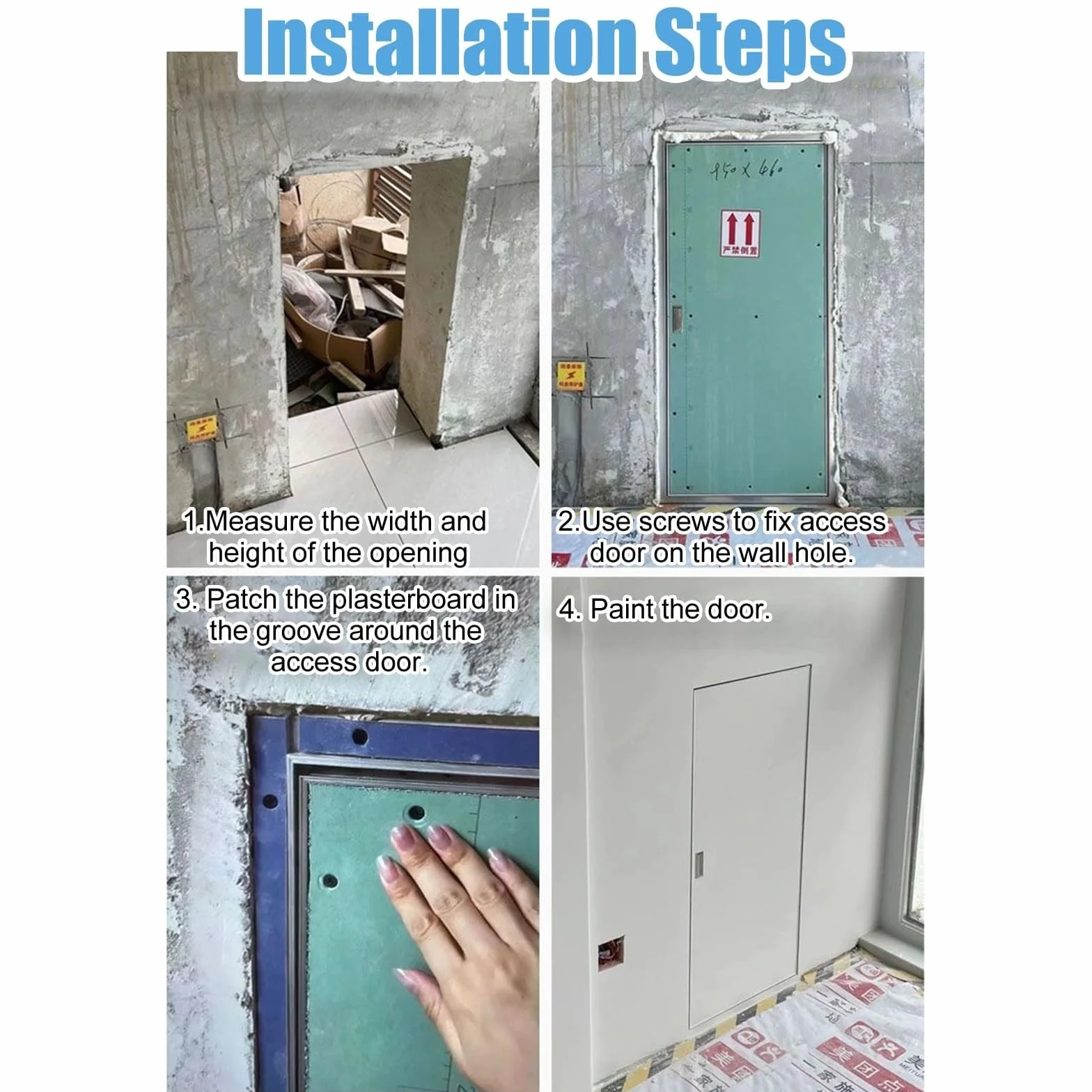 Panel dostępu do montażu podtynkowego 18 x 20 do płyt kartonowo-gipsowych, metalowych drzwi wejściowych do szpitali, szkół i hoteli, trwała płyta osłonowa z wykończeniem płyt gipsowo-kartonowych, 460