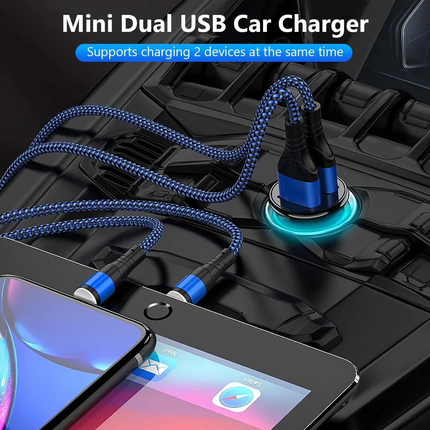 Wtyczka DIN do gniazda zapalniczki samochodowej 12V/24V wodoodporna podwójny port USB