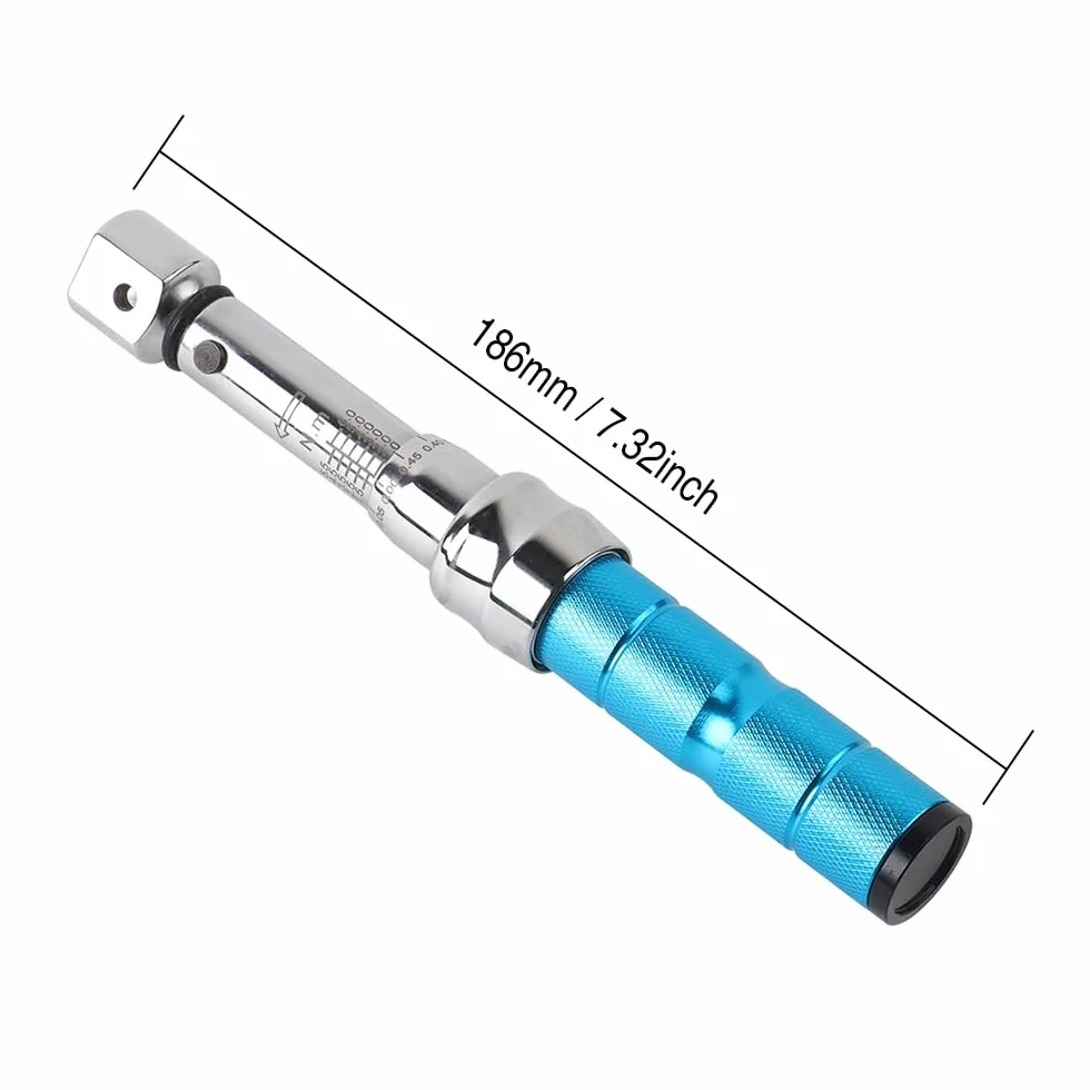 Telescopic Ratchet Uchwyt klucza dynamometrycznego 1-6 Nm, antypoślizgowy do stosowania z głowicą 1/4 3/8 1/2 cala klucz dynamometryczny