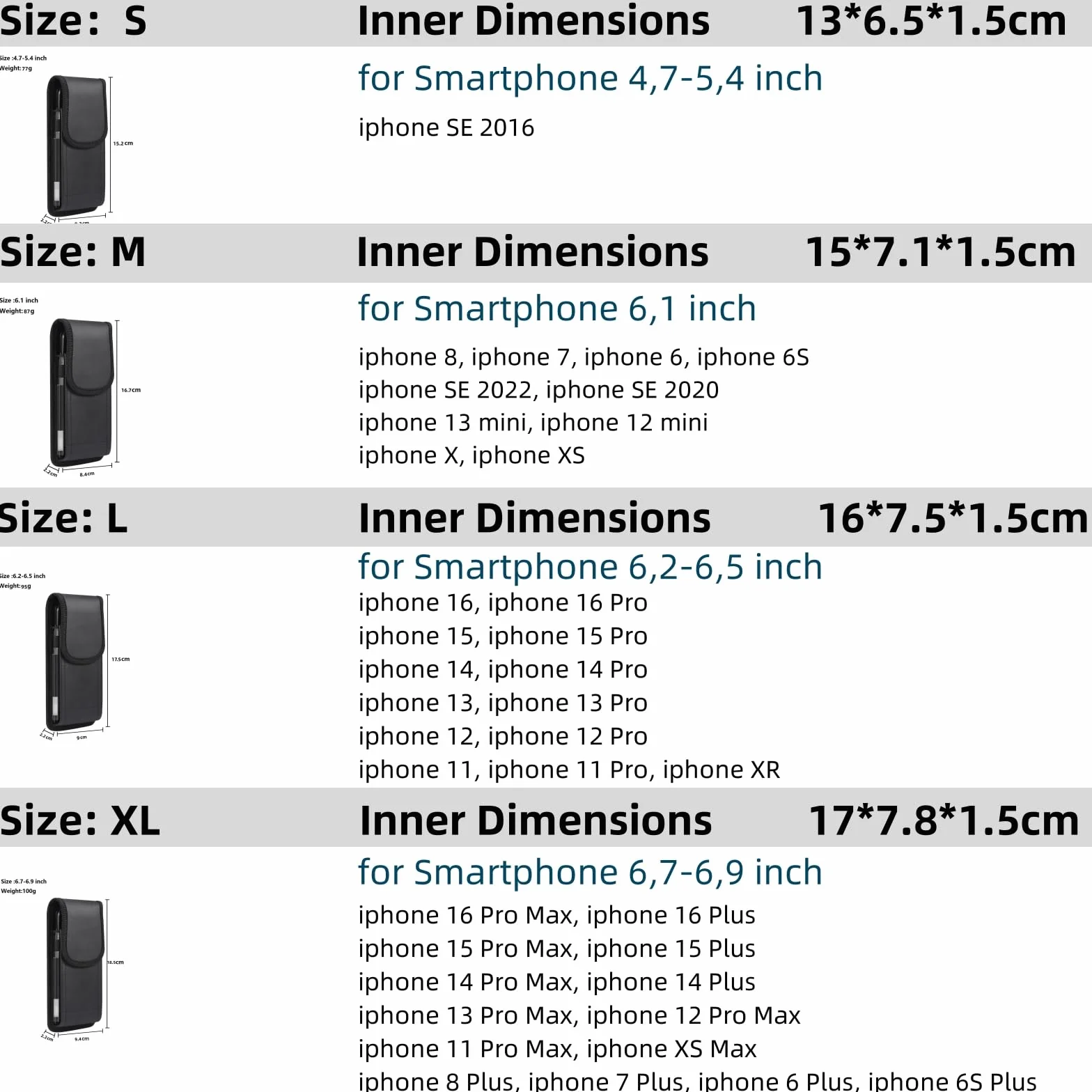 Uchwyt na pasek ze sztucznej skóry pokrowiec na telefon komórkowy z klipsem do Samsung Galaxy Xcover 5 S23 S22 iPhone 14 15 Pro 13 12 mini SE