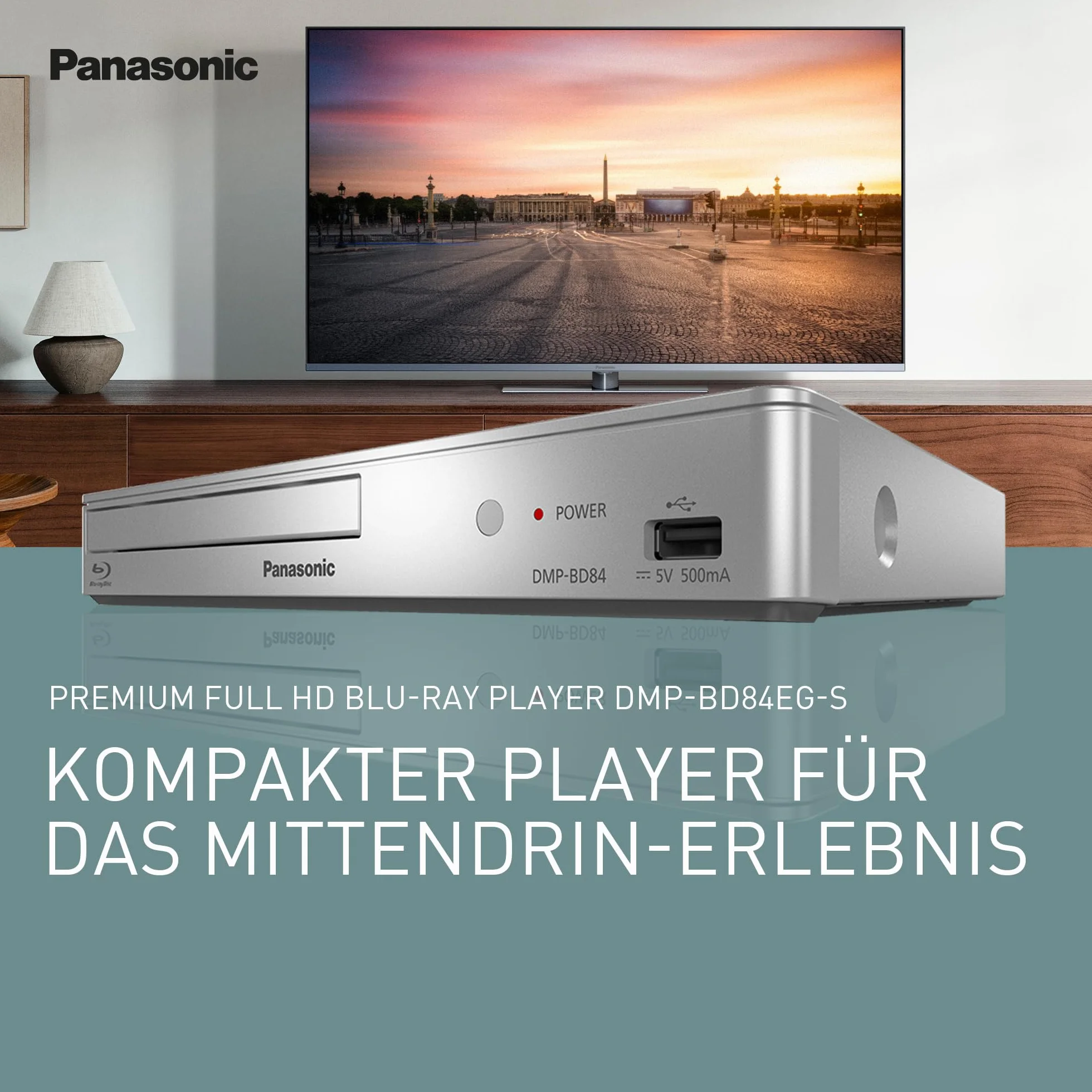 Panasonic DMP-BD84 odtwarzacz Blu-ray srebrny