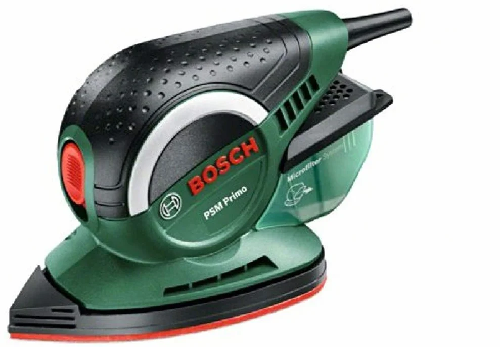 Bosch PSM Primo szlifierka wielofunkcyjna, 1 papier ścierny K 80, karton (50 W, prędkość obrotowa 24 000 min-1, średnica oscylacji 1,4 mm)