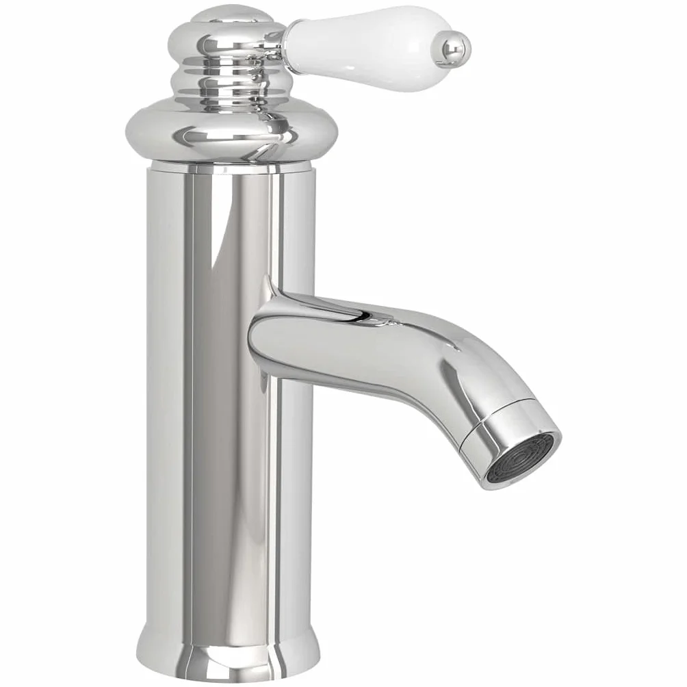 Chromowana bateria umywalkowa z mieszaczem jednouchwytowym, 130 x 180 mm, mosiężna bateria mieszająca cynk, kartusz 40 mm, elastyczny wąż ze stali nierdzewnej do łazienki, kuchni, sanitarnej