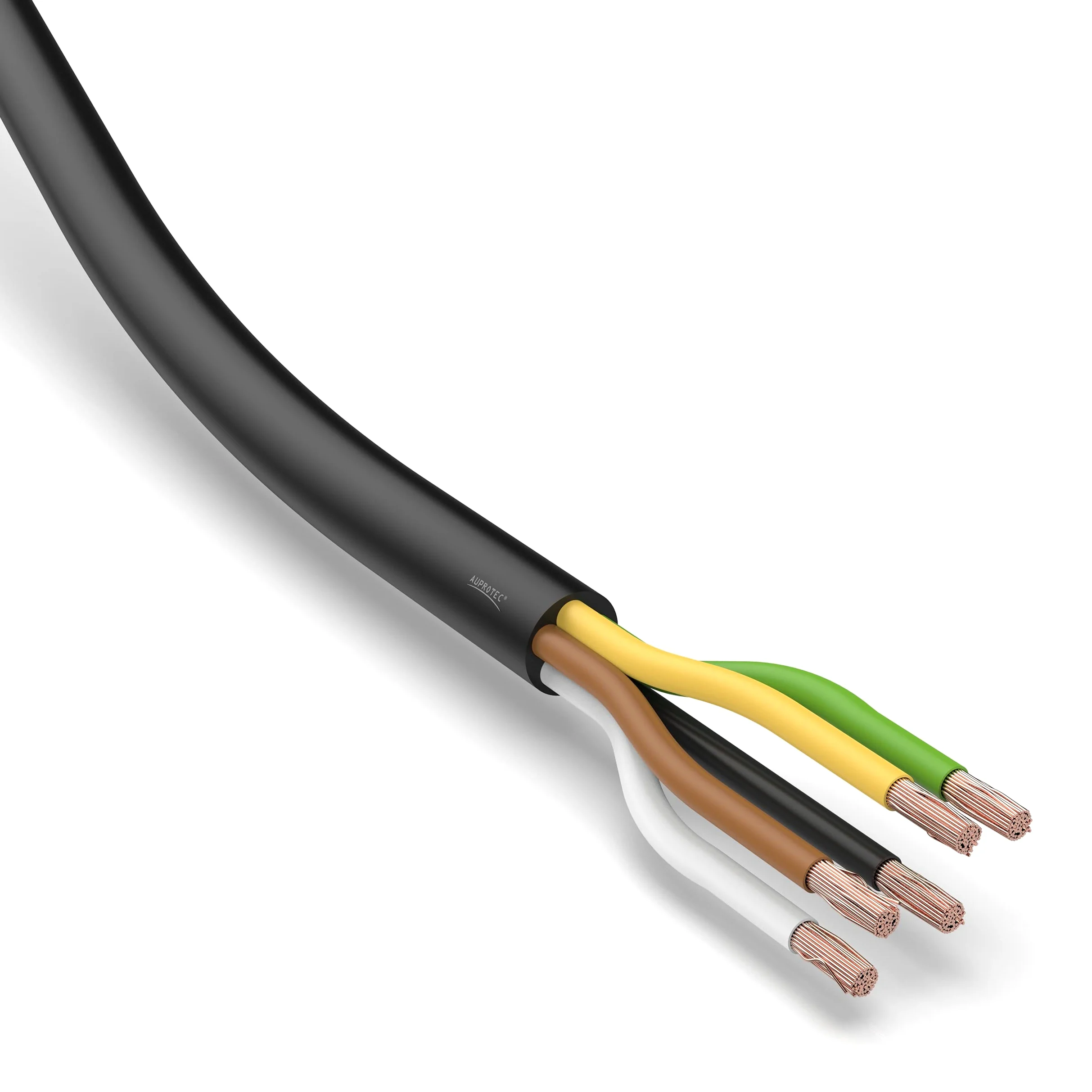 AUPROTEC Kabel samochodowy 5 x 1,5 mm² 20 m okrągły FLRYY I okrągły kabel do pojazdu/przewód samochodowy do różnych zastosowań, 5-biegunowy kabel nadaje się do przyczep