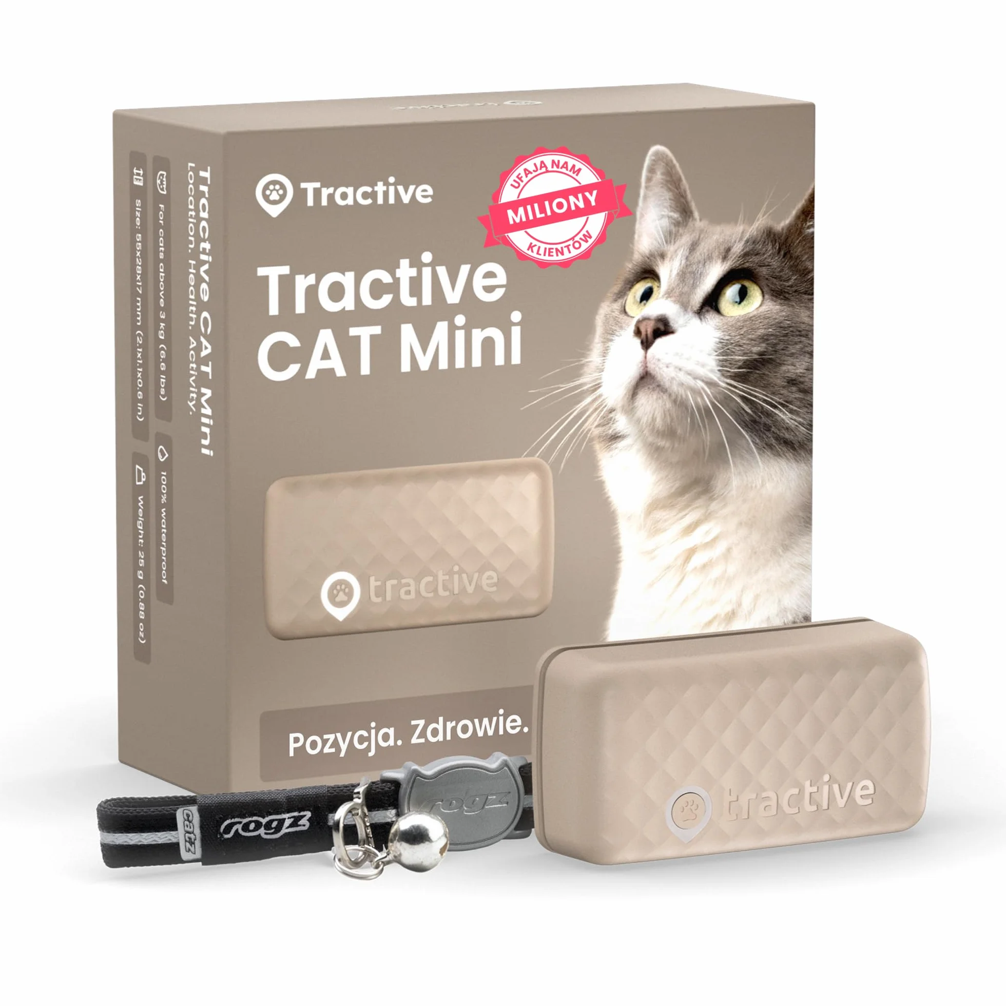 Tractive GPS Mini Lokalizator dla kota z obrożą