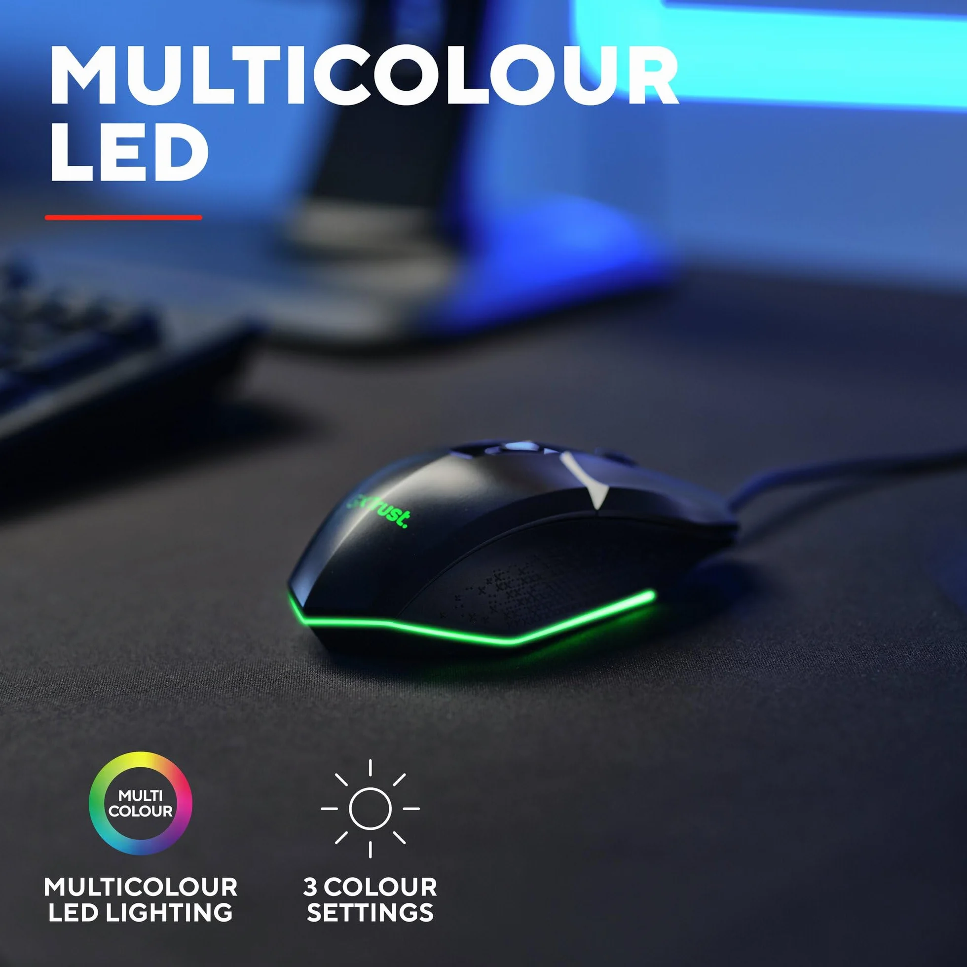 Vylax Mysz Gamingowa 1109 6 Programowalnymi Przyciskami LED 200-6400 DPI USB 150 cm Przewodowa Czarna