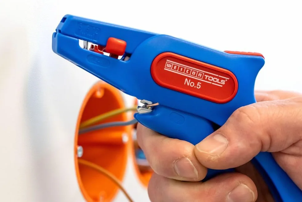 WEICON TOOLS Nr 5, automatyczne szczypce do zdejmowania izolacji do przewodów 0,2–6 mm², ze zintegrowanym obcinaczem bocznym