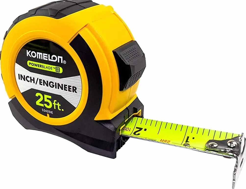 Komelon 52425IE; 25' x 2,7 cm Powerblade II" taśma miernicza; żółty/czarny