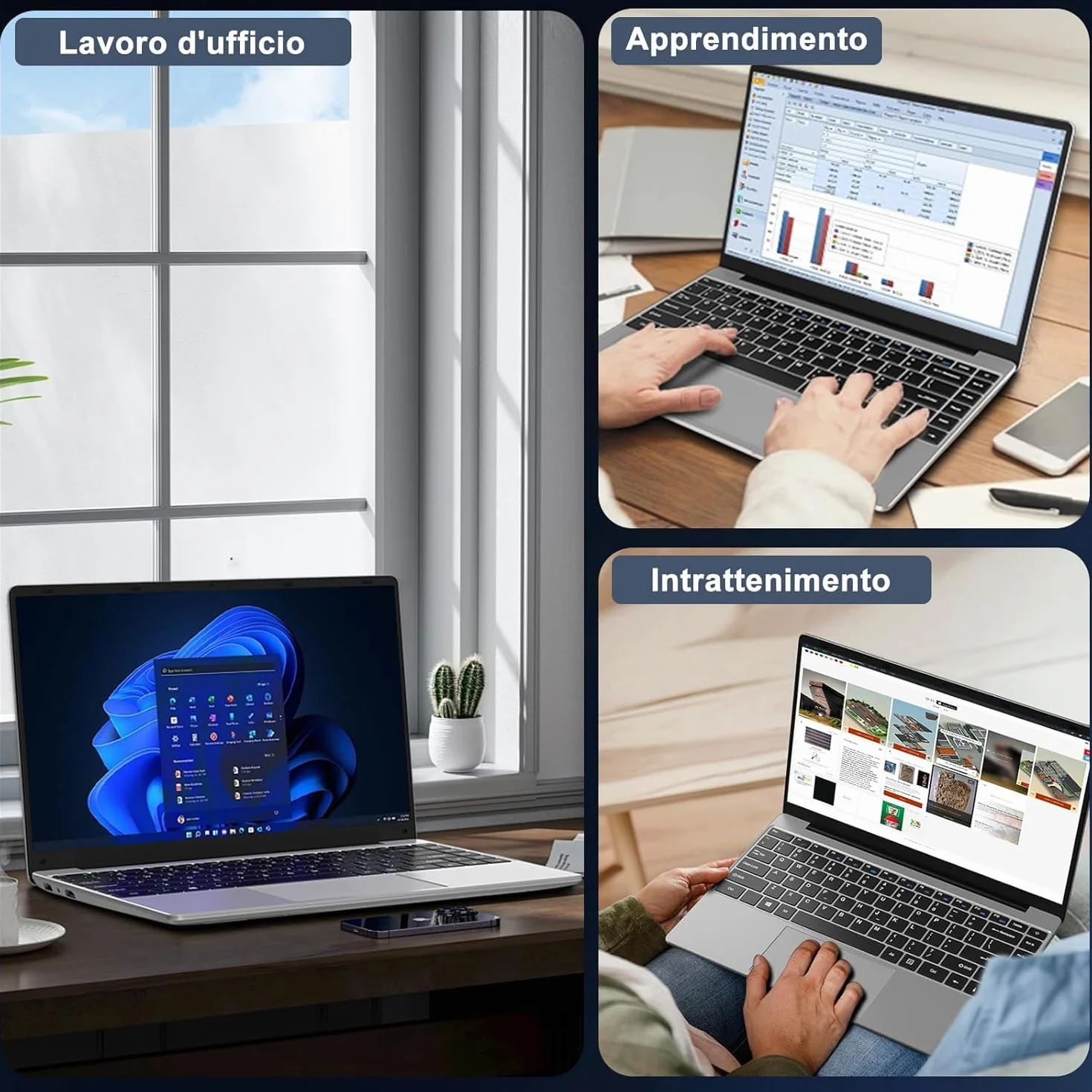 bvate Przenośny komputer 14 cali Win 11 256 GB ROM Celeron N4020 2,4G+5G WiFi 2,8 GHz SSD 1TB 4.2 USB HDMI włoska klawiatura bezprzewodowa mysz