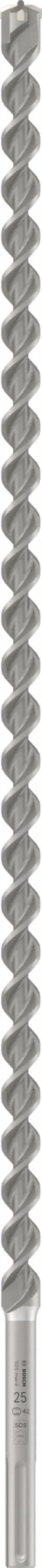 Bosch 1x Wiertło PRO SDS max-4 (do Beton zbrojony, Betonowy blok konstrukcyjny, Ø 25,00 mm, Professional Akcesoria Młot udarowo-obrotowy)
