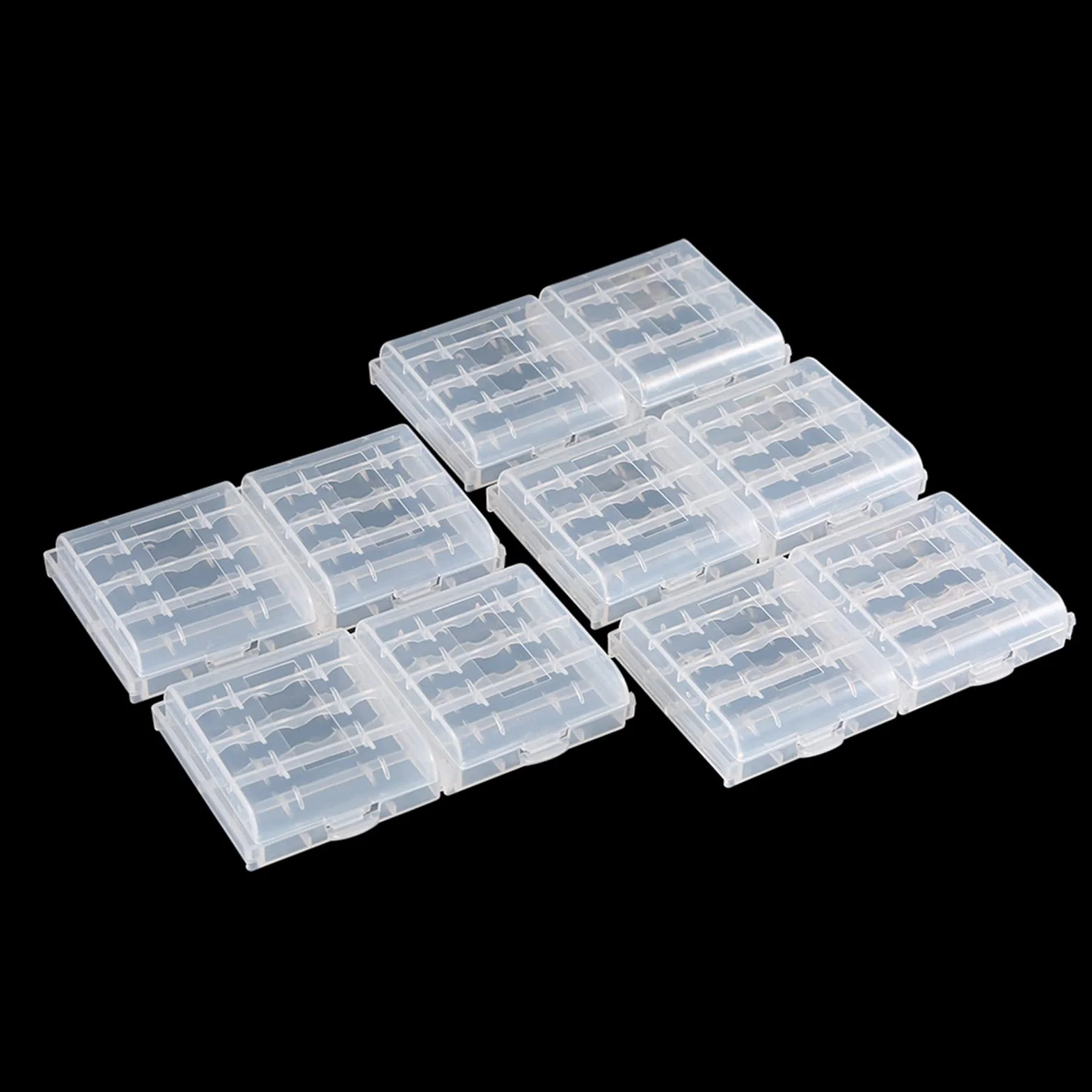Pokrowiec na baterię Aa Aaa 750mAh 10 szt. przezroczysty twardy futerał