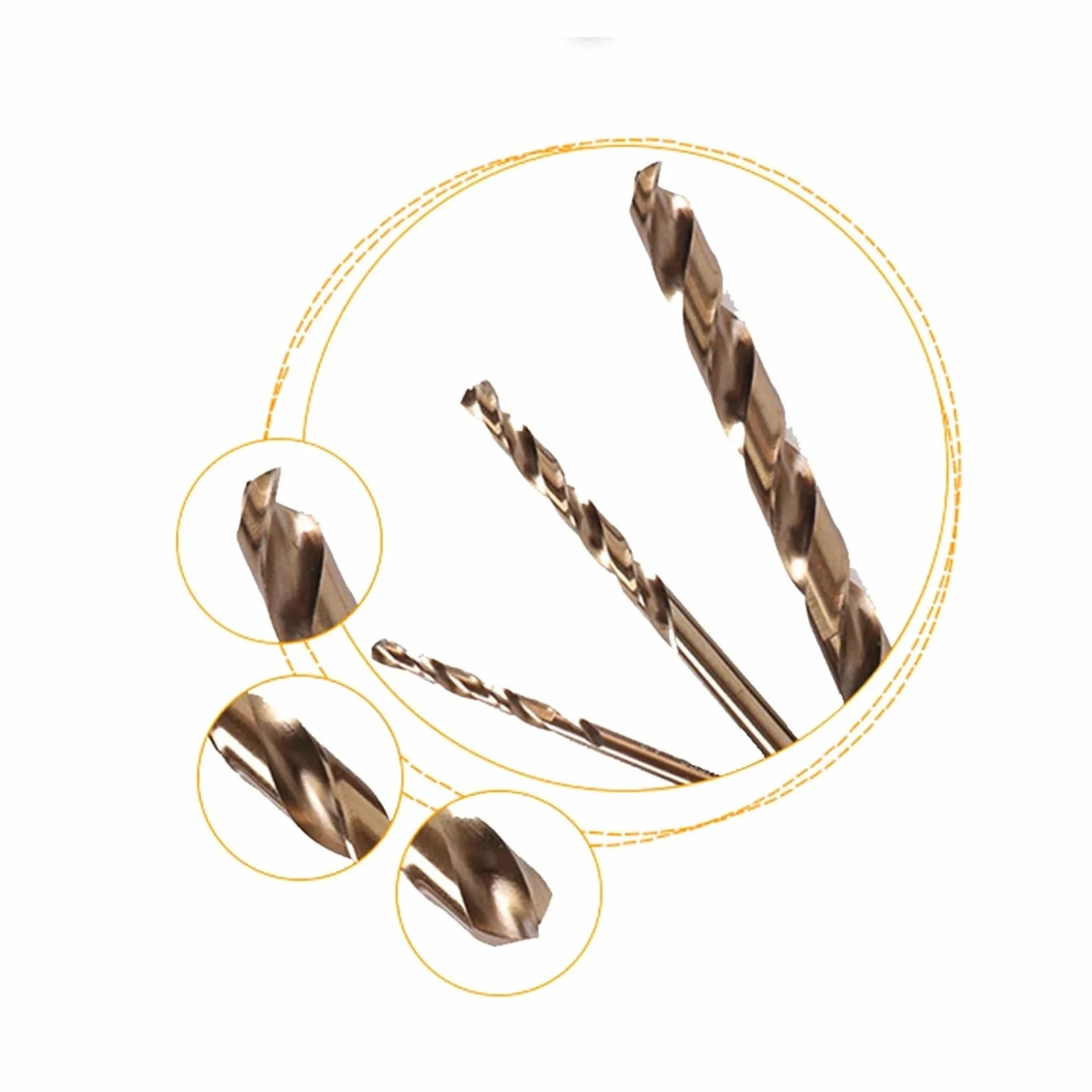 Wiertło spiralne ze stali szybkotnącej M42 z dodatkiem kobaltu, 1-14 mm, do stali hartowanej, stali nierdzewnej i żeliwa(11.6mm)
