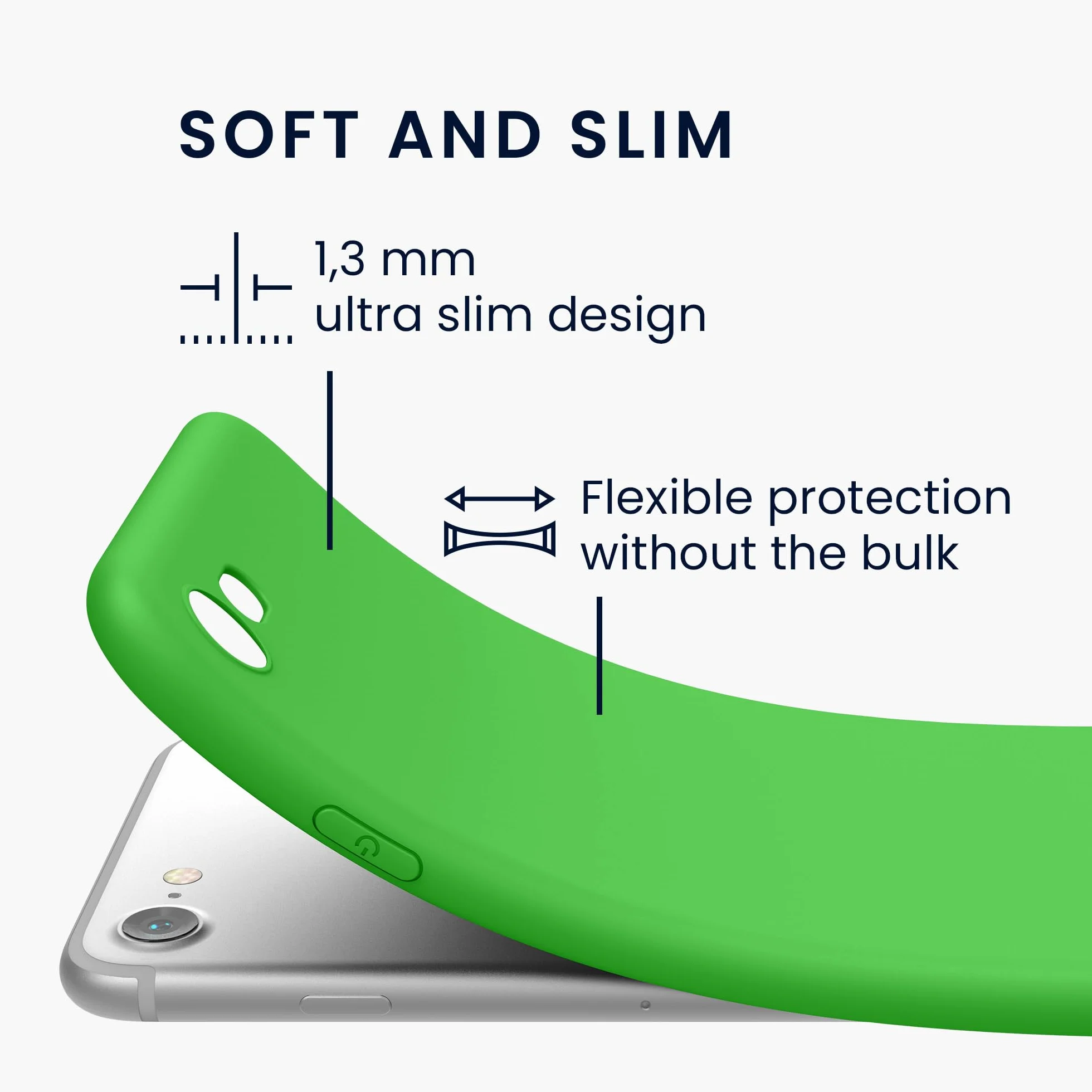 kwmobile Etui do Apple iPhone SE 2022/2020/8/7 Zielony matowy limonkowy