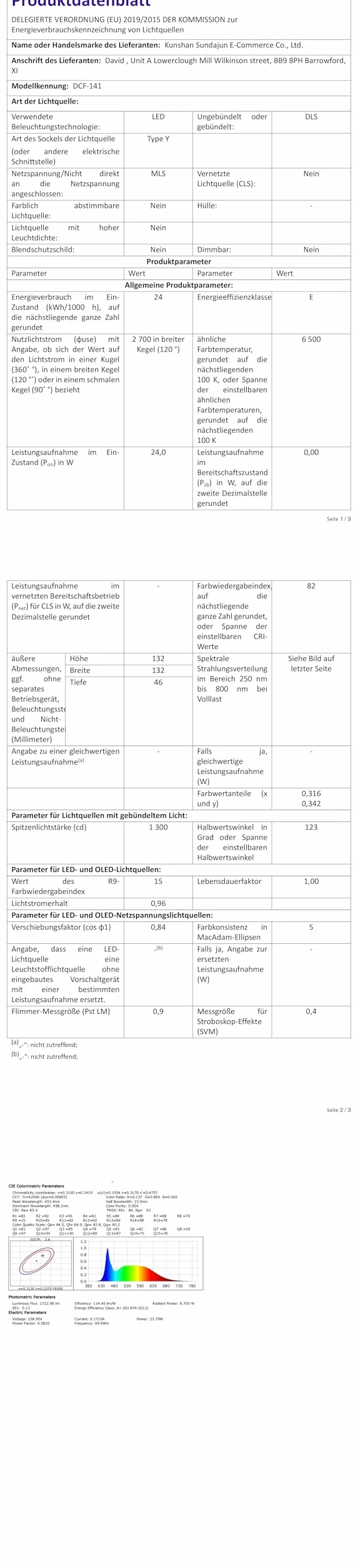 Wentylator sufitowy z pilotem zdalnego sterowania, wentylator sufitowy 30W DC z oświetleniem LED, 3000K-6500K, 52'' 5 łopatek 6 prędkości wentylatora do salonu sypialnia klasa jadalnia kuchnia biura