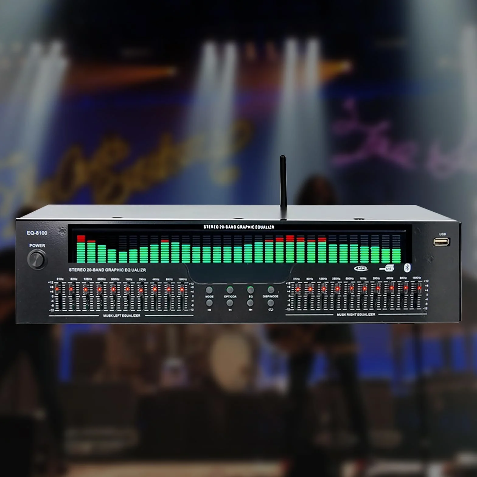 Cyfrowy Korektor Graficzny 31 Pasmowy Equalizer Profesjonalny Procesor Audio LED