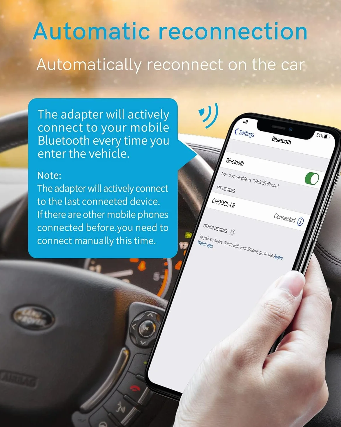 Adapter samochodowy Bluetooth 5.0 HD do Land Rovera, Range Rovera, Jaguara